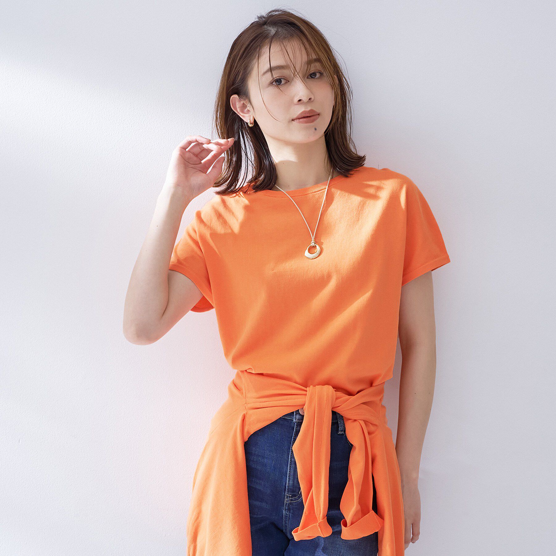 UNTITLED「【9色展開/アンサンブル可/洗える】コットンベーシックニット」|ニット・セーター|