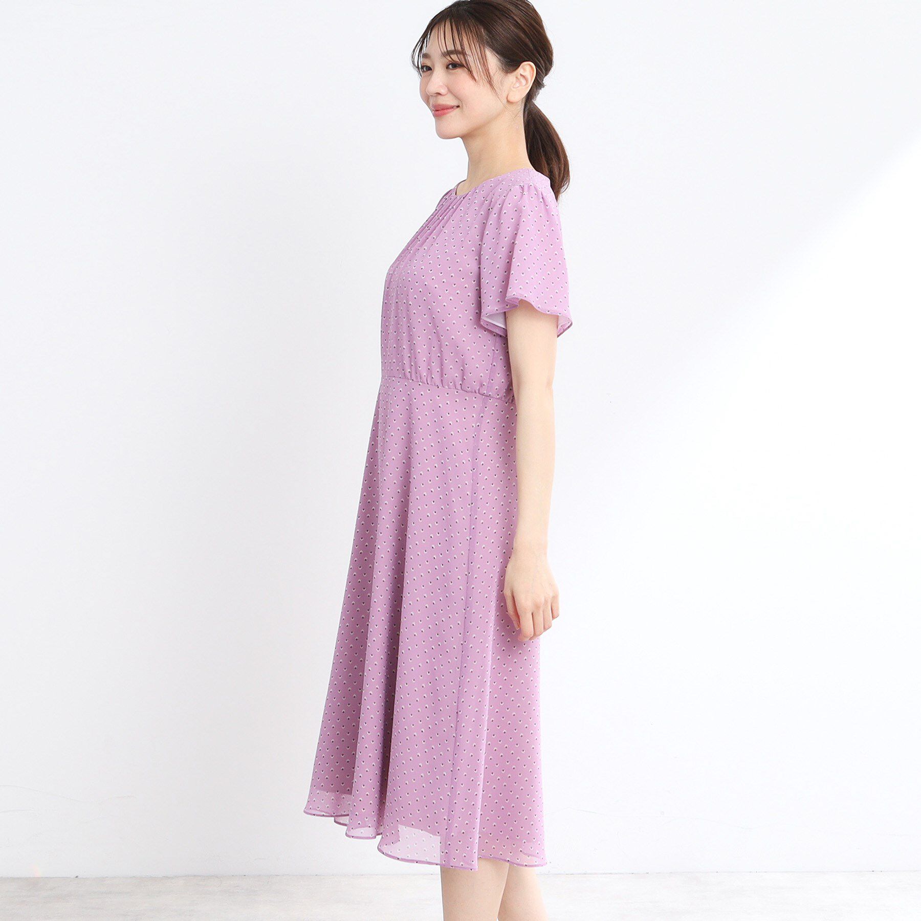 Reflect「【夏SALE／WEB先行カラーあり／マシンウォッシュ可】コツキ幾何柄ワンピース」|ワンピース|