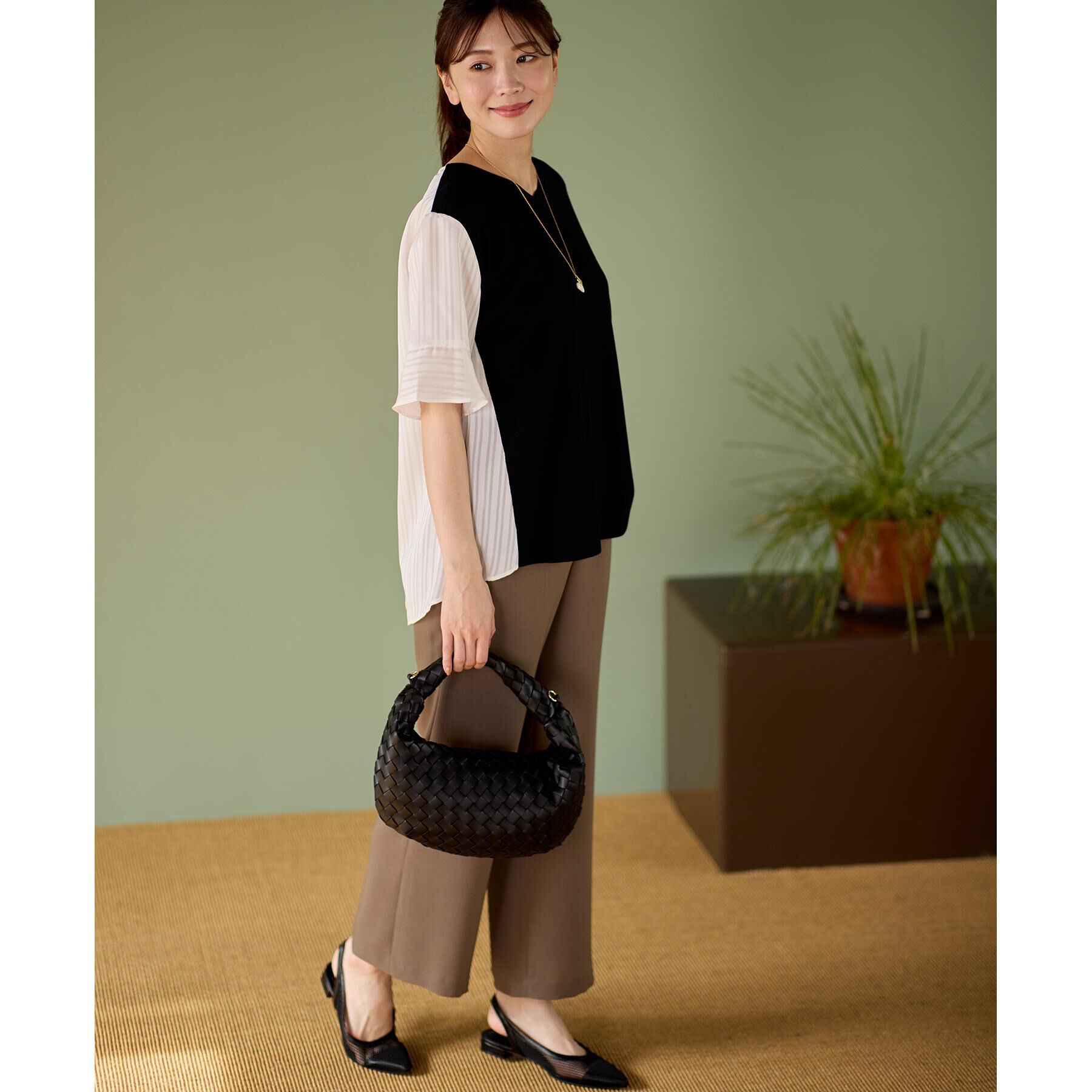 Reflect「バイカラードッキングニット」|ニット・セーター|