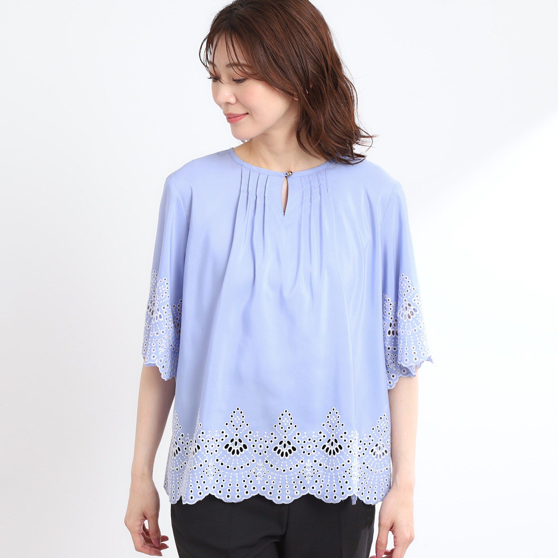 Reflect「【洗える／シワになりにくい】エンブロイダリーブラウス」|シャツ・ブラウス|