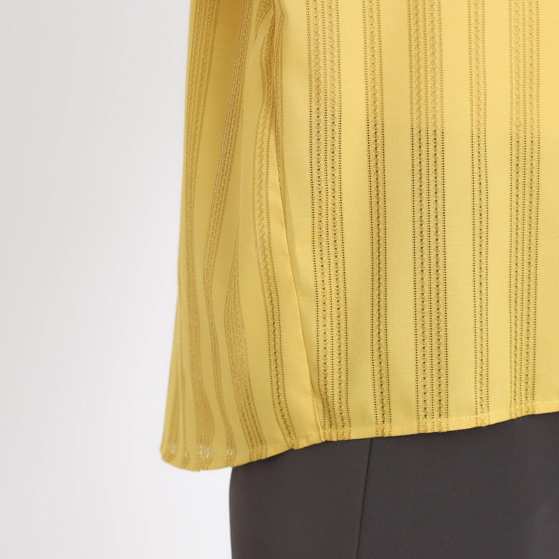 Reflect「【洗える】ドビーストライプブラウス」|シャツ・ブラウス|