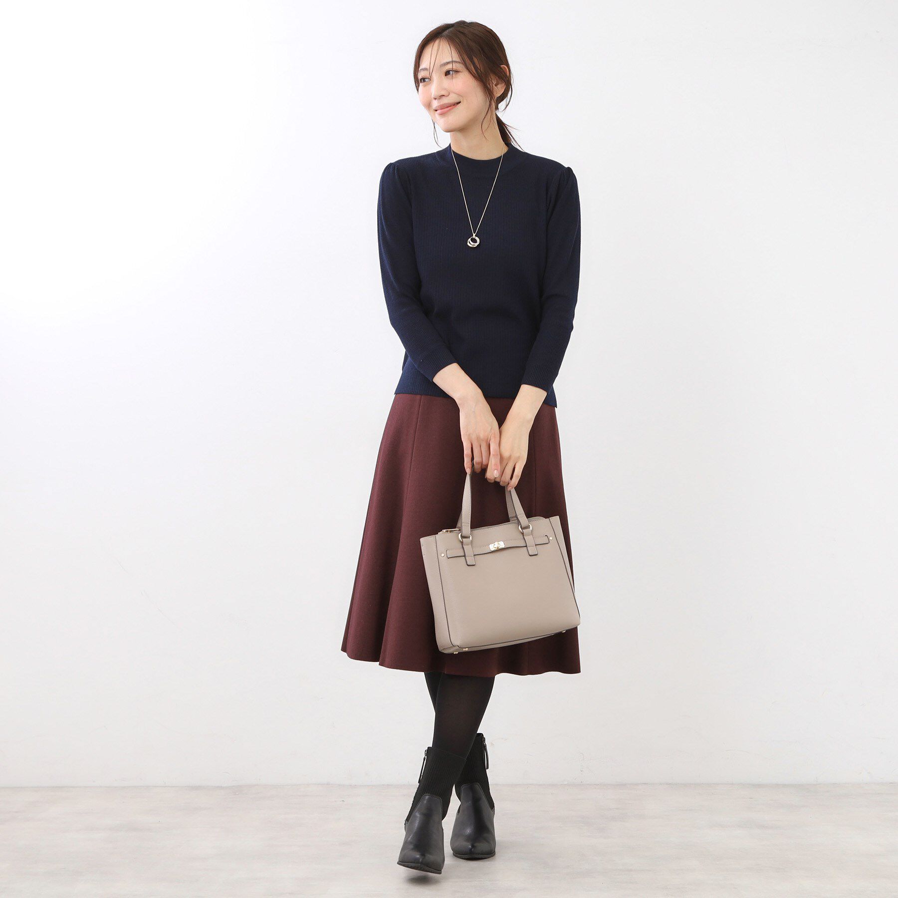 Reflect「【選べる5色／アンサンブル可】プチハイネックリブニット」|ニット・セーター|