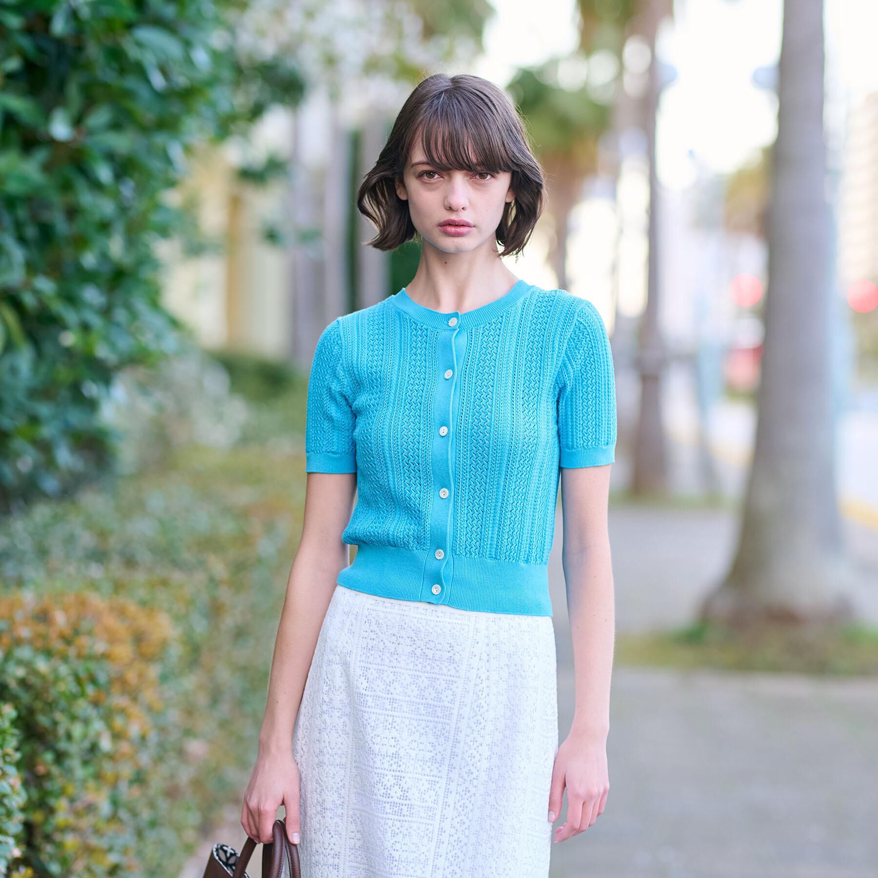 DRESSTERIOR「【前後2WAY/ショート丈】2WAYレースニット」|ニット・セーター|