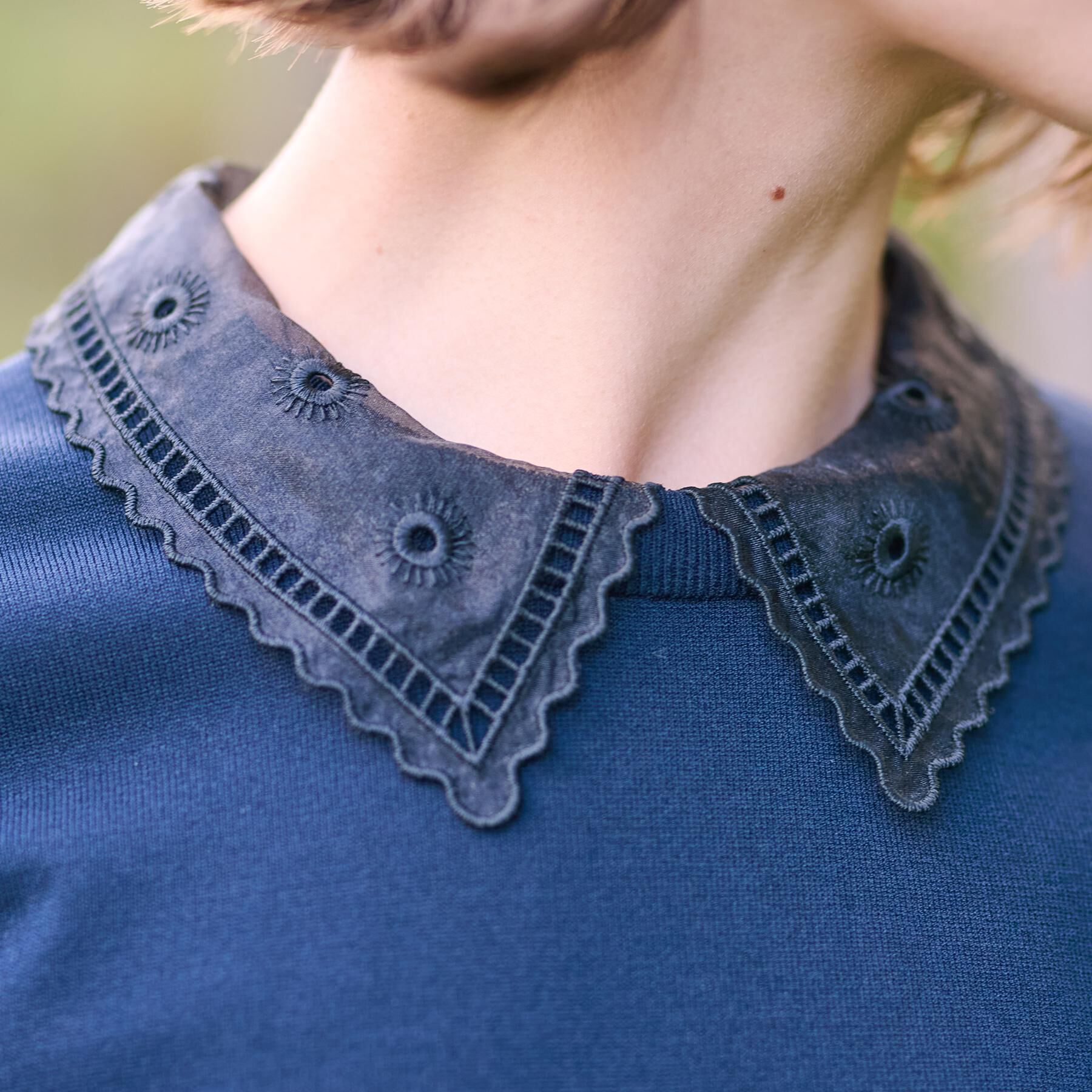 DRESSTERIOR「【洗える／2WAY】エンブロイダリーカラーニット」|ニット・セーター|