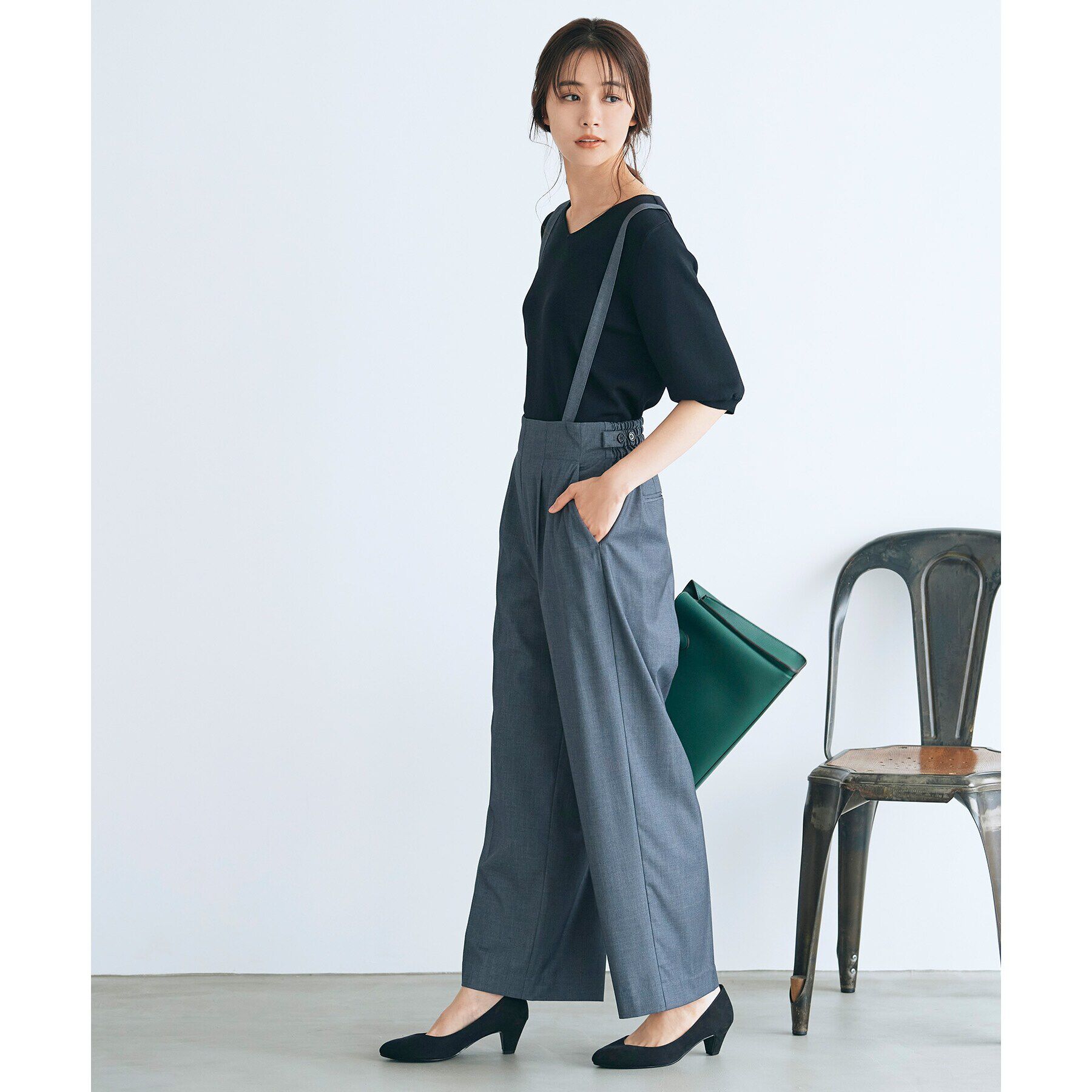 grove「【ふわっと心地よい足入れ】やわここち(R)Vカットパンプス」|パンプス|