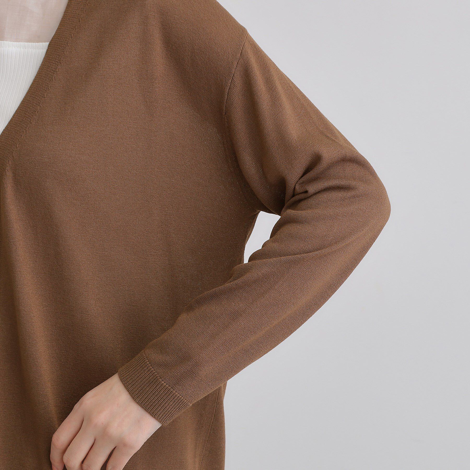 grove「【接触冷感/UVカットetc】夏に嬉しい機能付き！ベーシックロングカーディガン」|カーディガン|