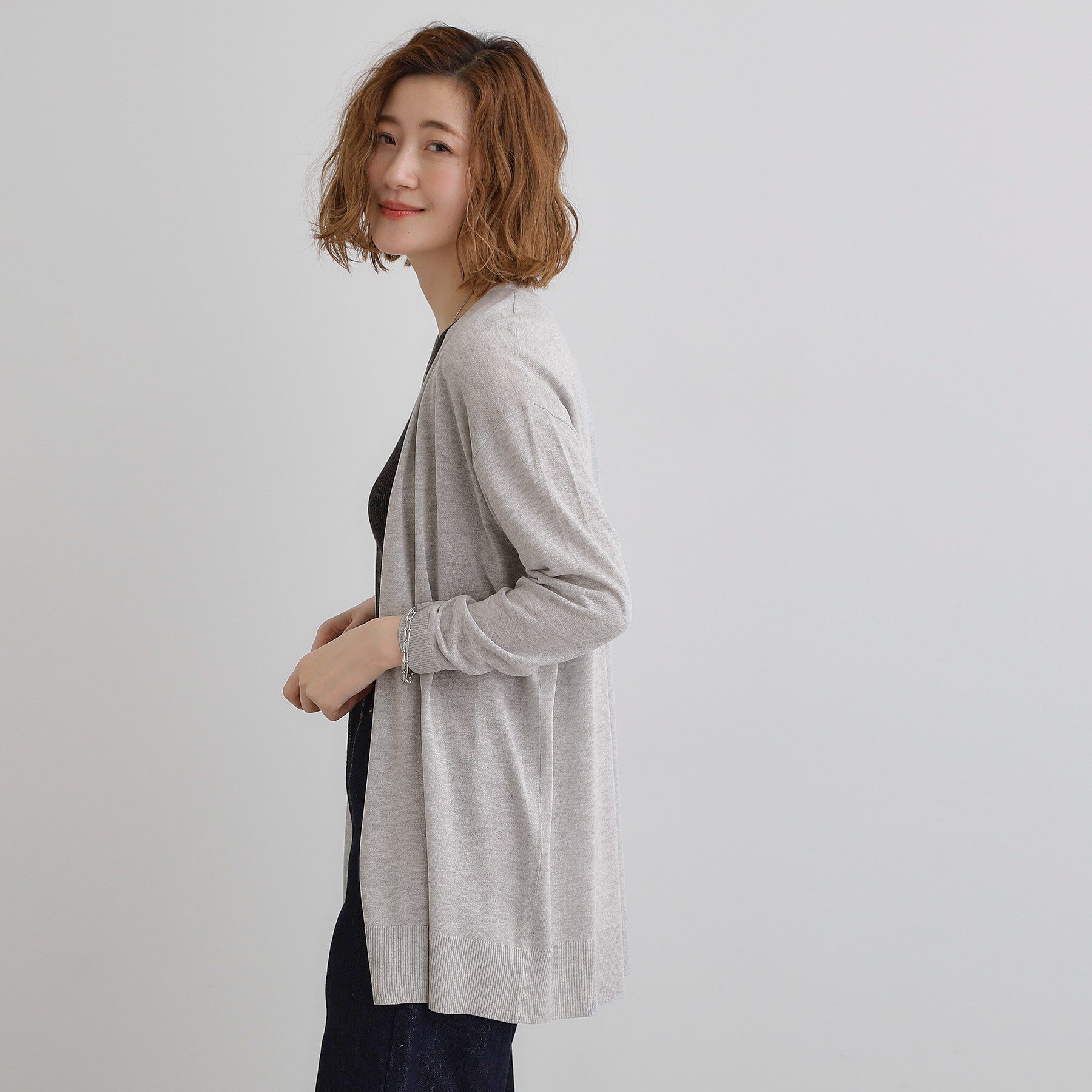 grove「【接触冷感/UVカットetc】夏に嬉しい機能付き！ベーシックロングカーディガン」|カーディガン|