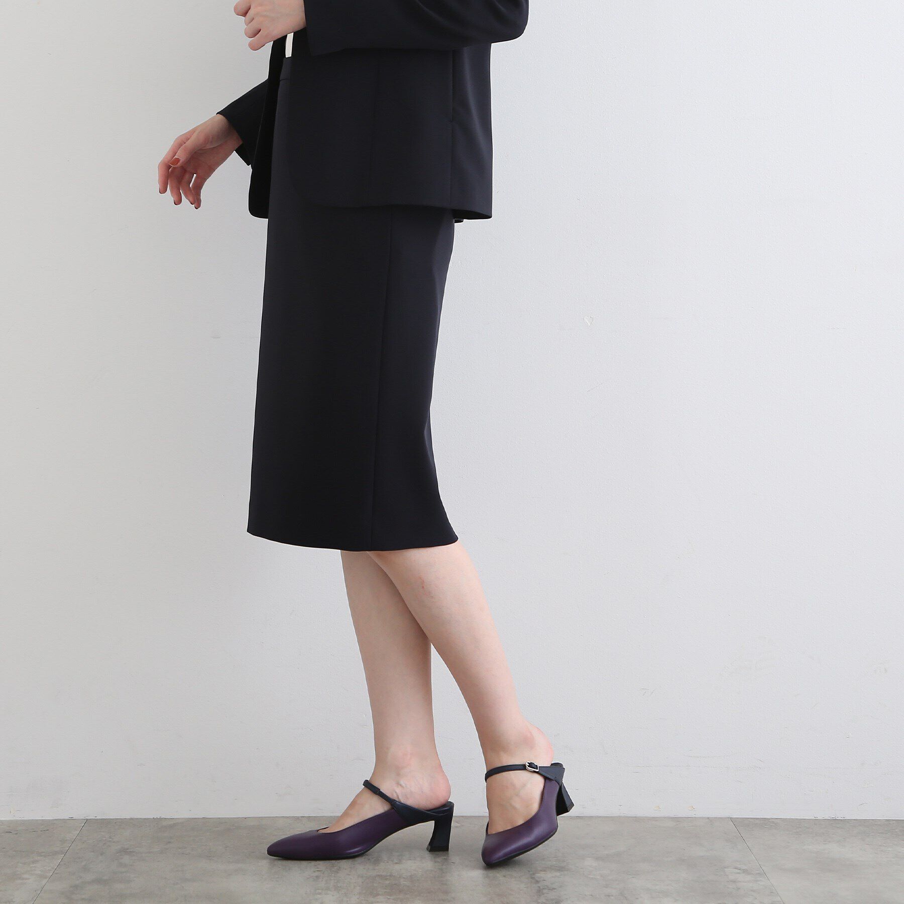 INDIVI「【洗える/UVケア/エコ/日本製】ストレッチ ストレートスカート」|スーツ|