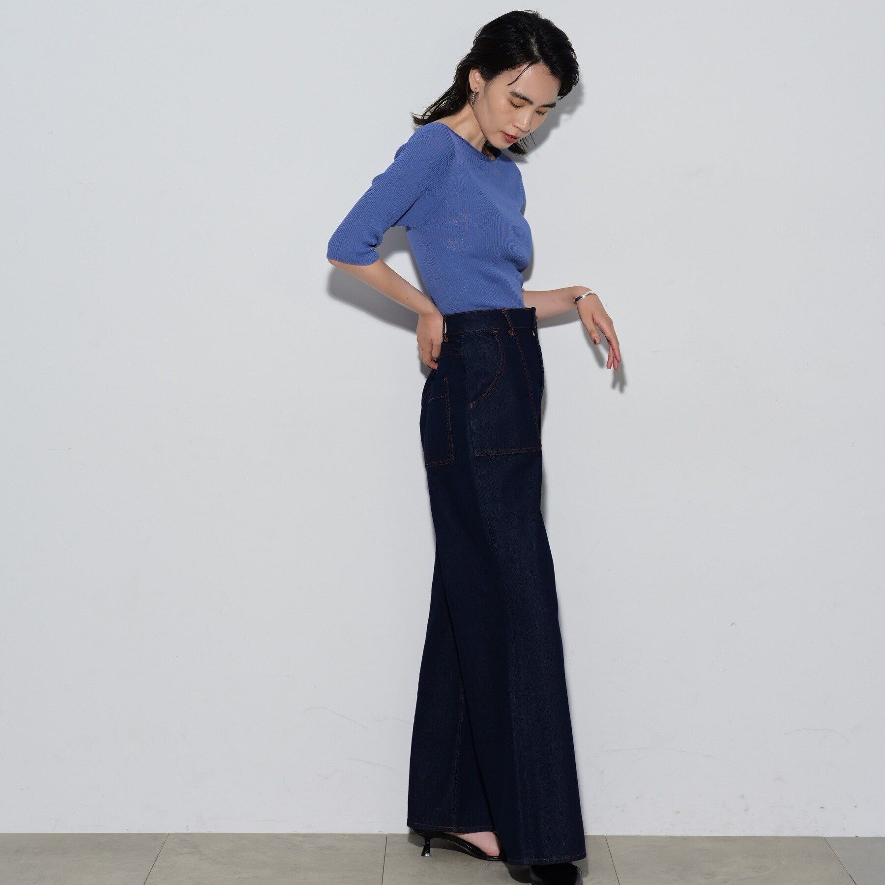 GALLEST「ネックフォルムリブニット」|ニット・セーター|