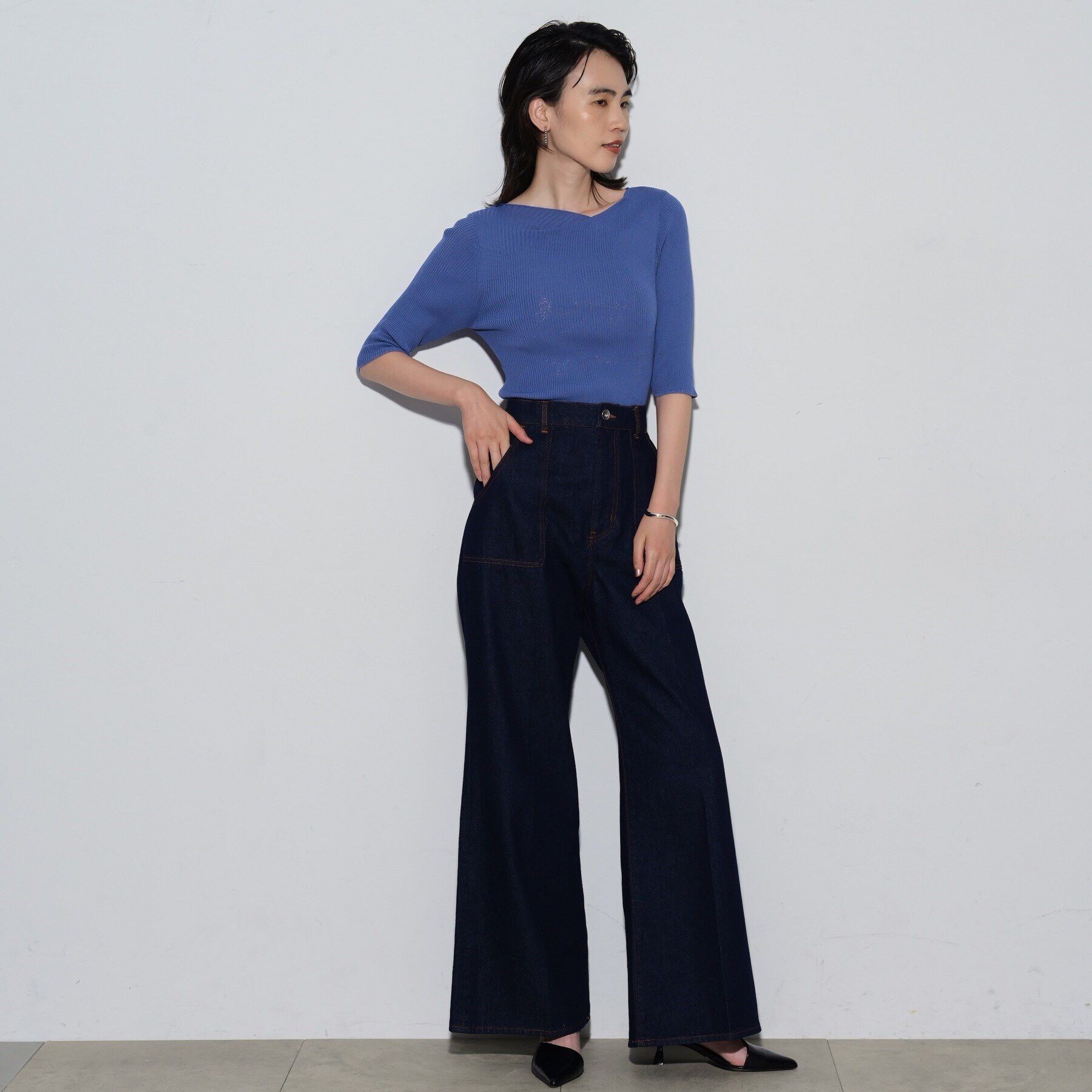 GALLEST「ネックフォルムリブニット」|ニット・セーター|