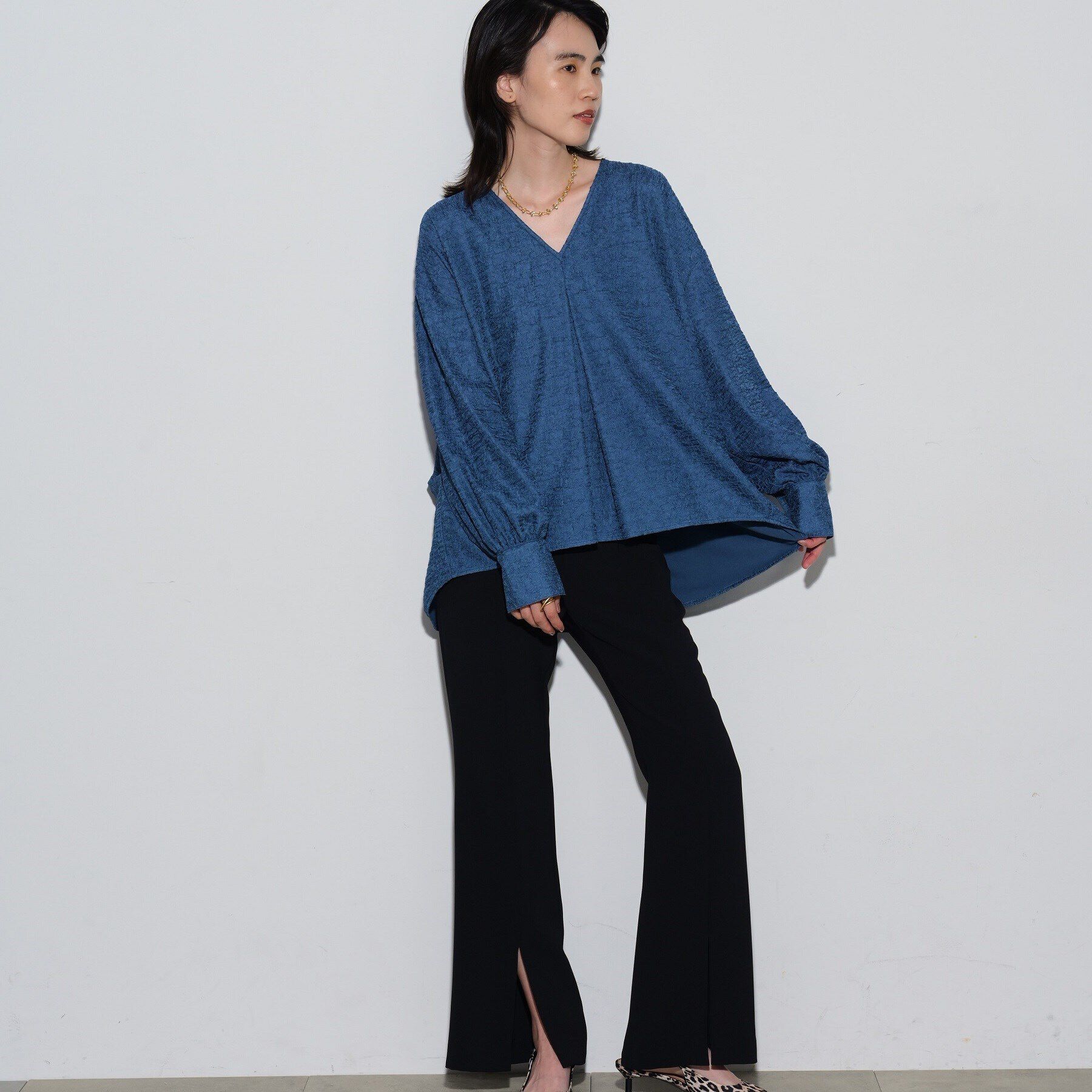 GALLEST「ジャカードフォルムブラウス」|シャツ・ブラウス|