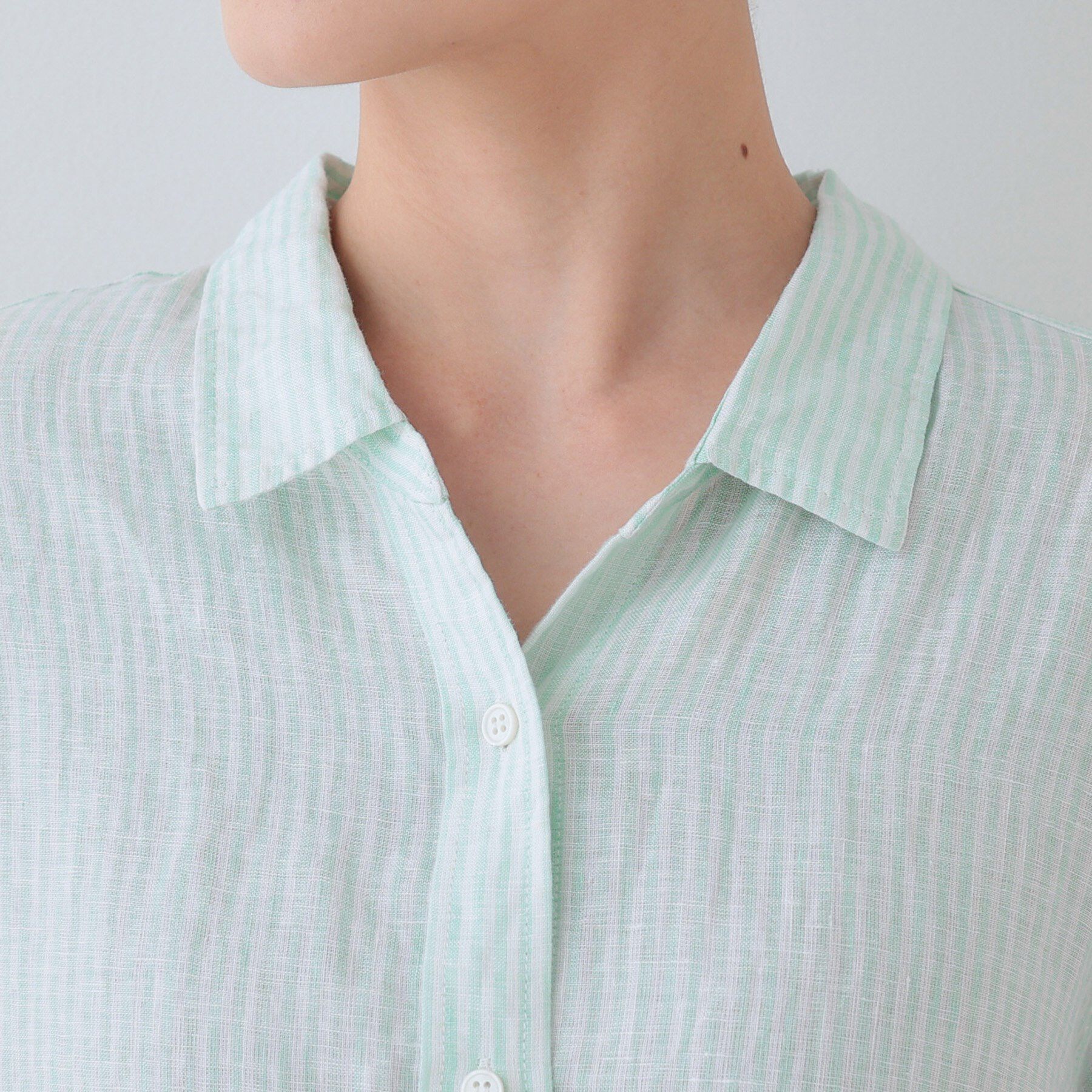 INDIVI「【毎年人気！／フレンチリネン】ベーシックシャツ」|シャツ・ブラウス|