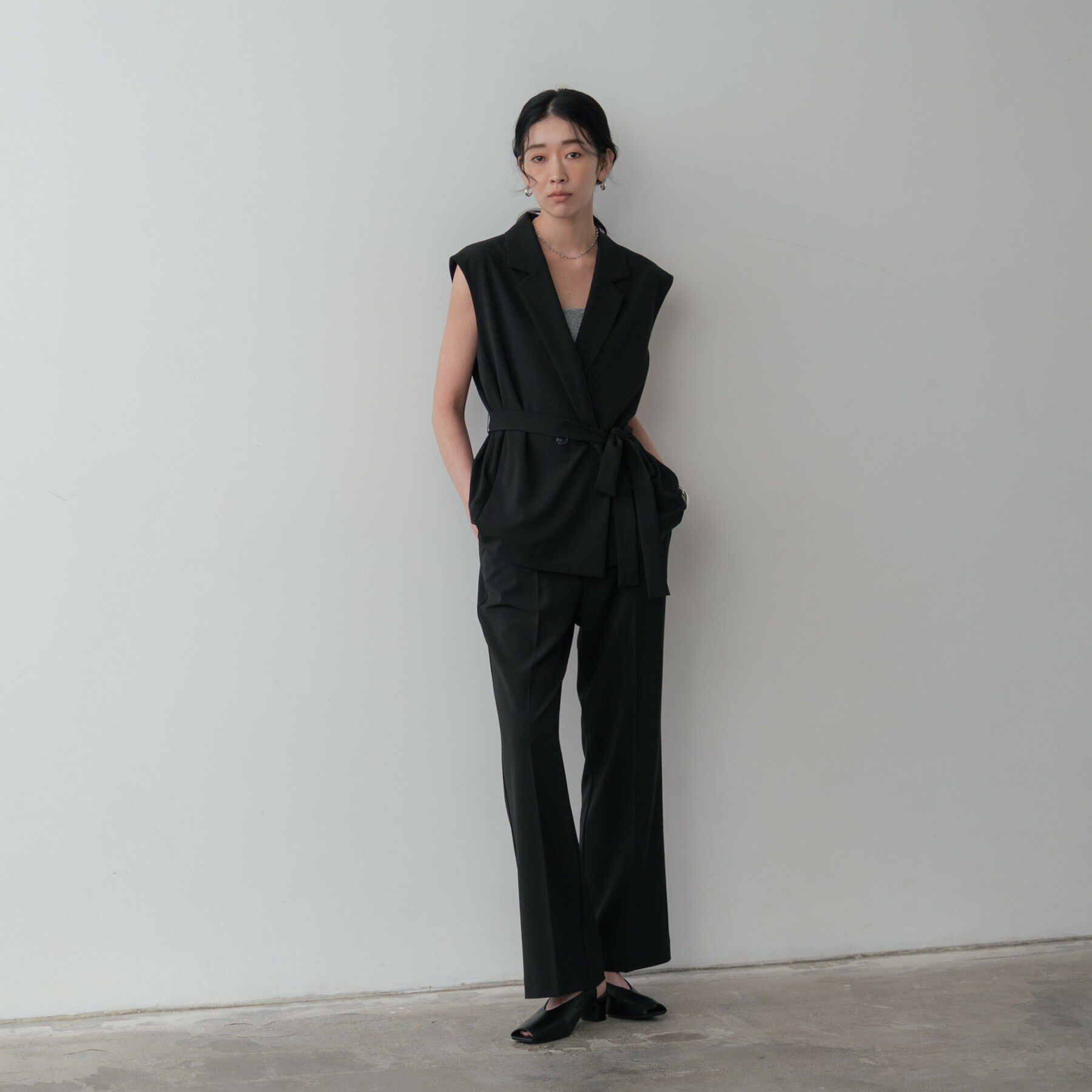 GALLEST「Comfy SET UP｜ベルテッドジレ【セットアップ対応／通勤／カセット服／接触冷感／UVカット】」|ベスト・ジレ|