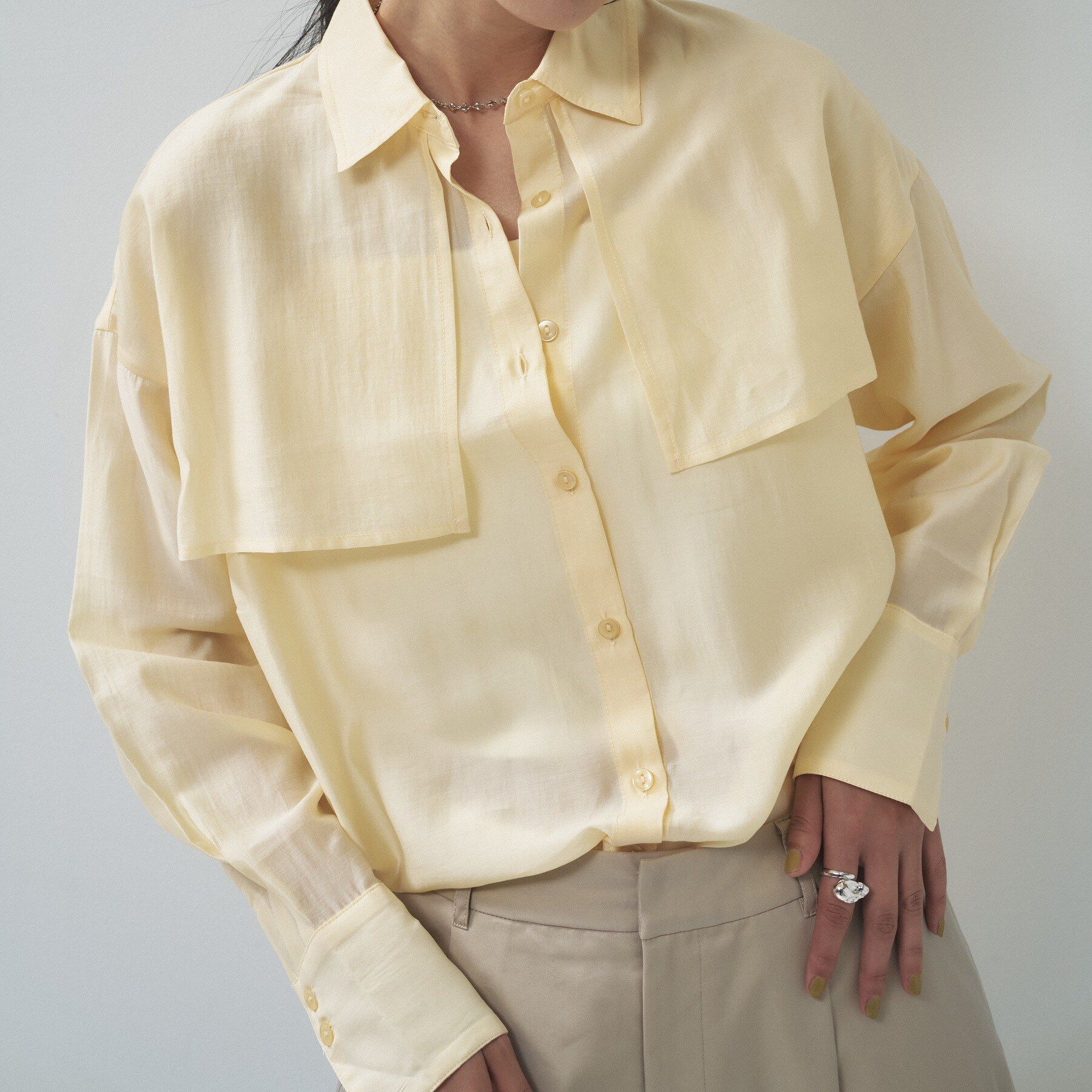 GALLEST「【接触冷感】ファインシアーブラウス」|シャツ・ブラウス|