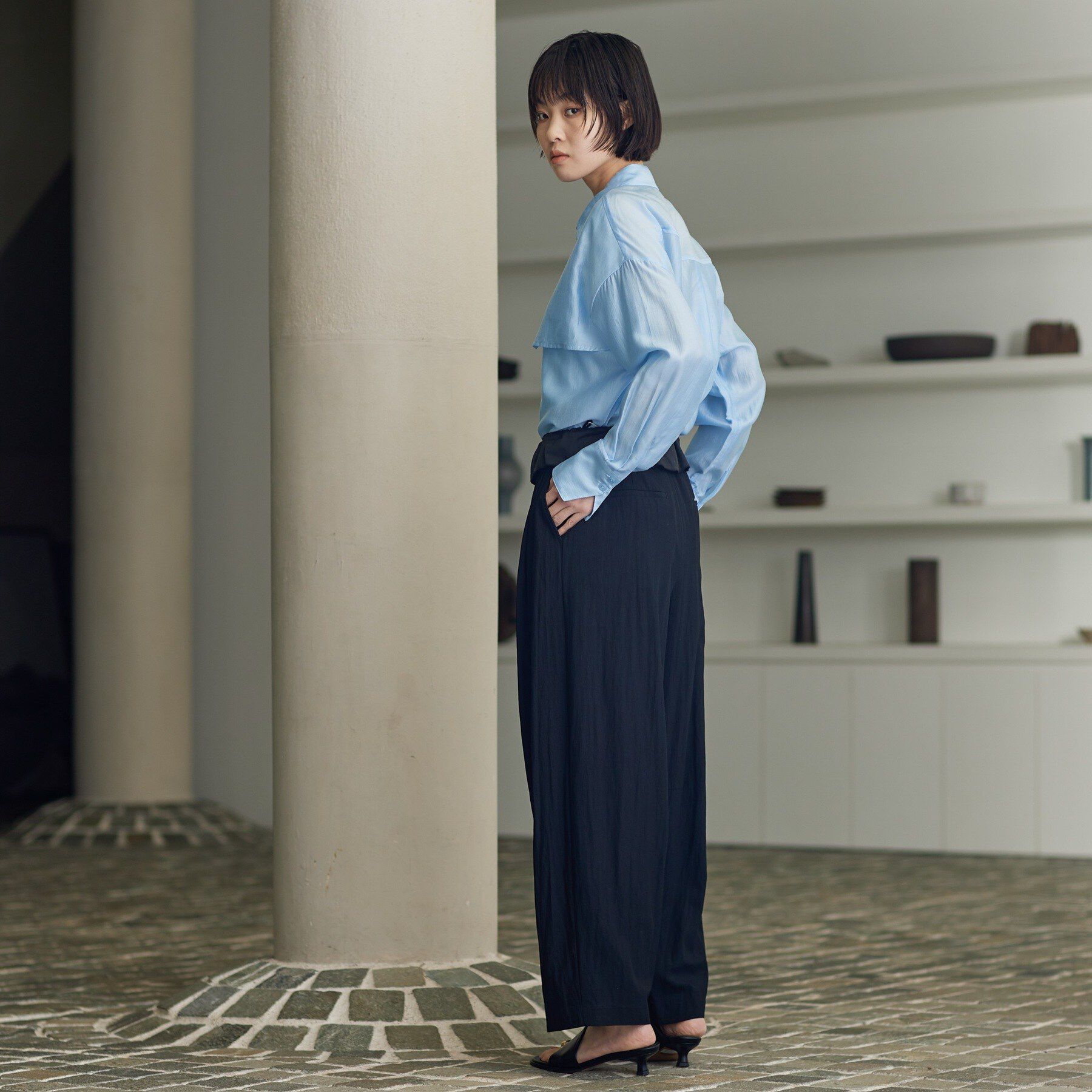 GALLEST「【接触冷感】ファインシアーブラウス」|シャツ・ブラウス|