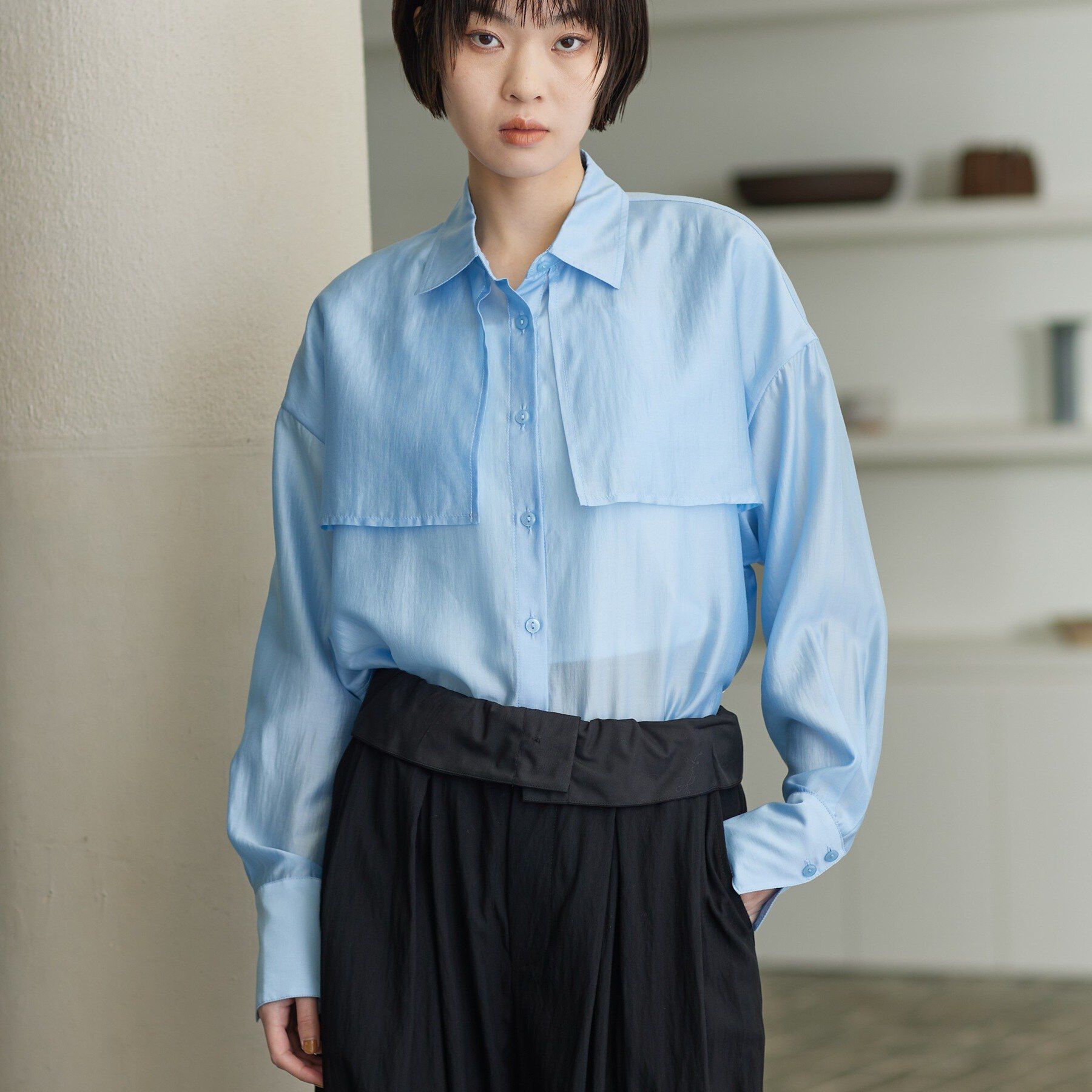 GALLEST「【接触冷感】ファインシアーブラウス」|シャツ・ブラウス|