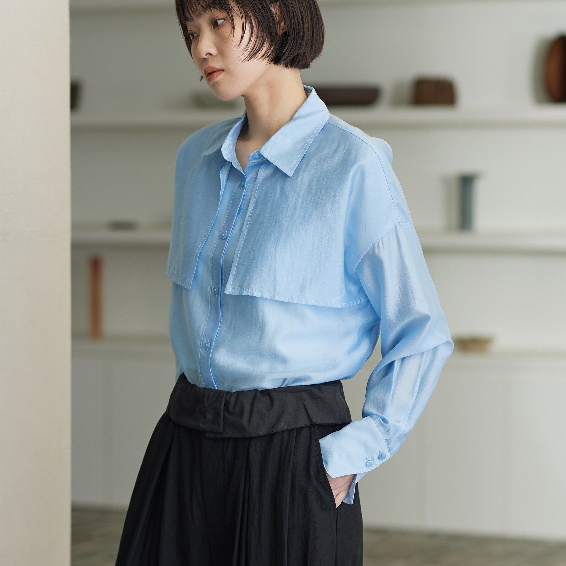 GALLEST「【接触冷感】ファインシアーブラウス」|シャツ・ブラウス|