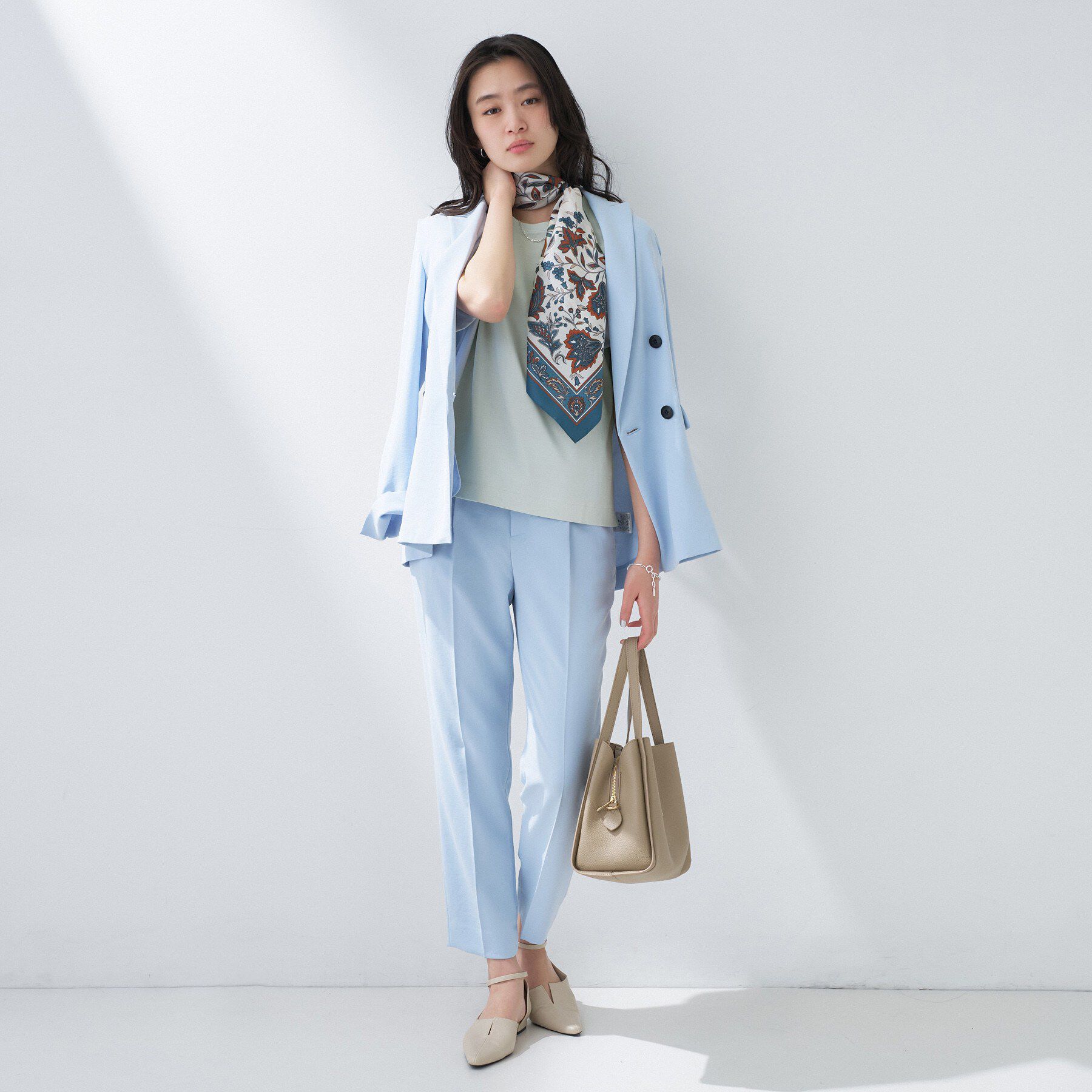 INDIVI「【汗ジミ防止／褒められTシャツ】上品カジュアル！ドルマンTシャツ」|Tシャツ・カットソー|