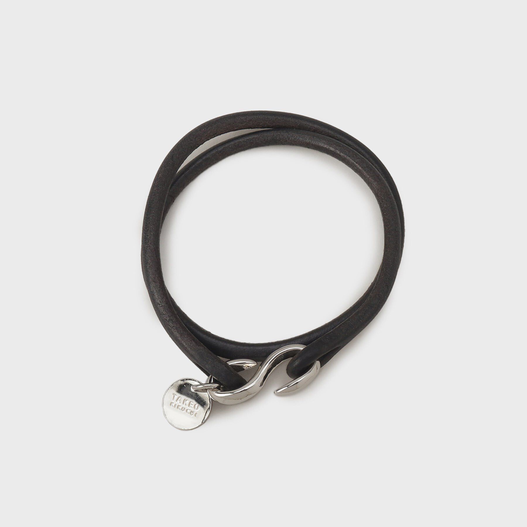 TAKEO KIKUCHI「【MADE IN JAPAN】2重巻き 染め分けレザー ブレスレット」|ブレスレット・バングル|ブラック(019)