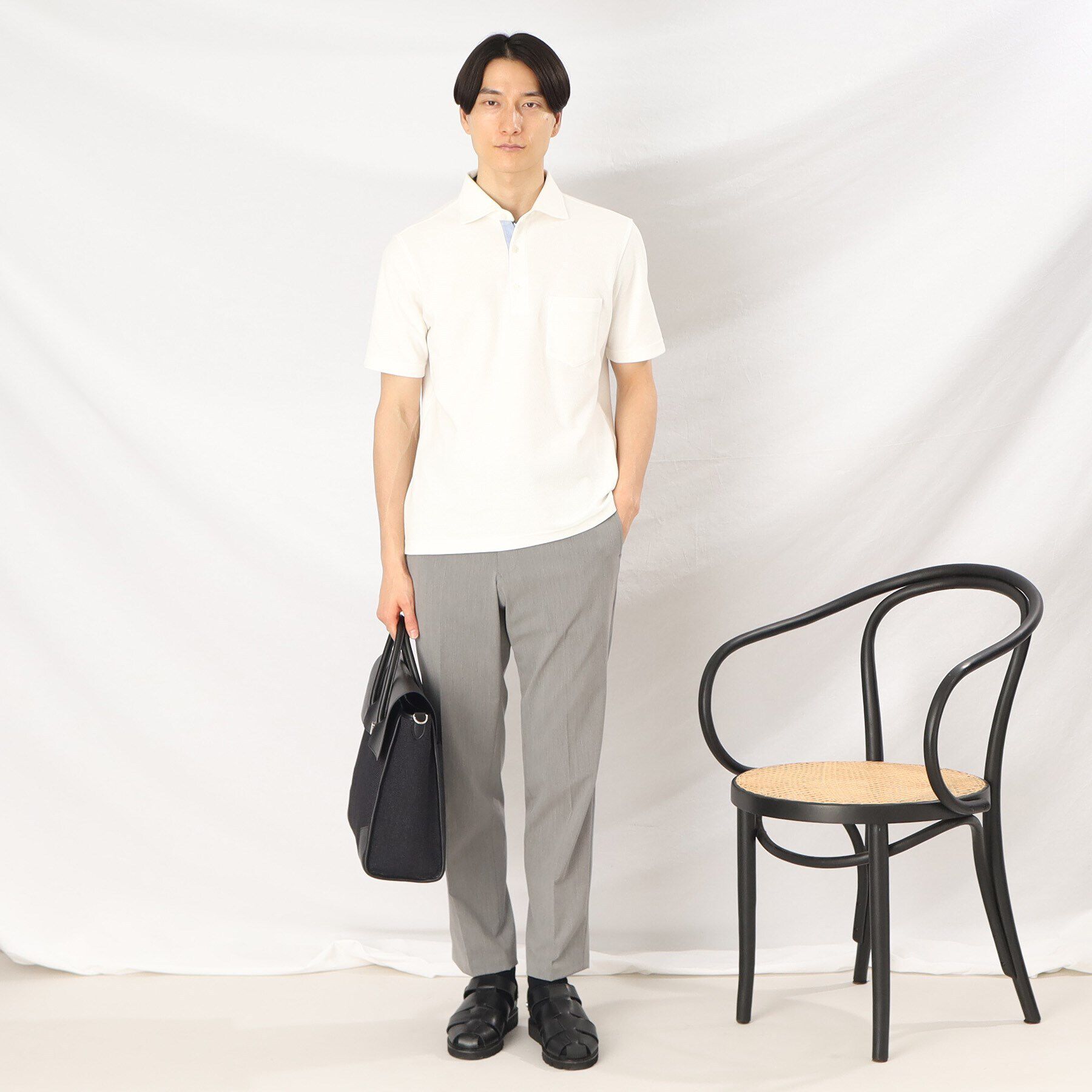 TAKEO KIKUCHI「【抗菌防臭】ハニカムメランジ ポロシャツ ベーシックカラー」|ポロシャツ|