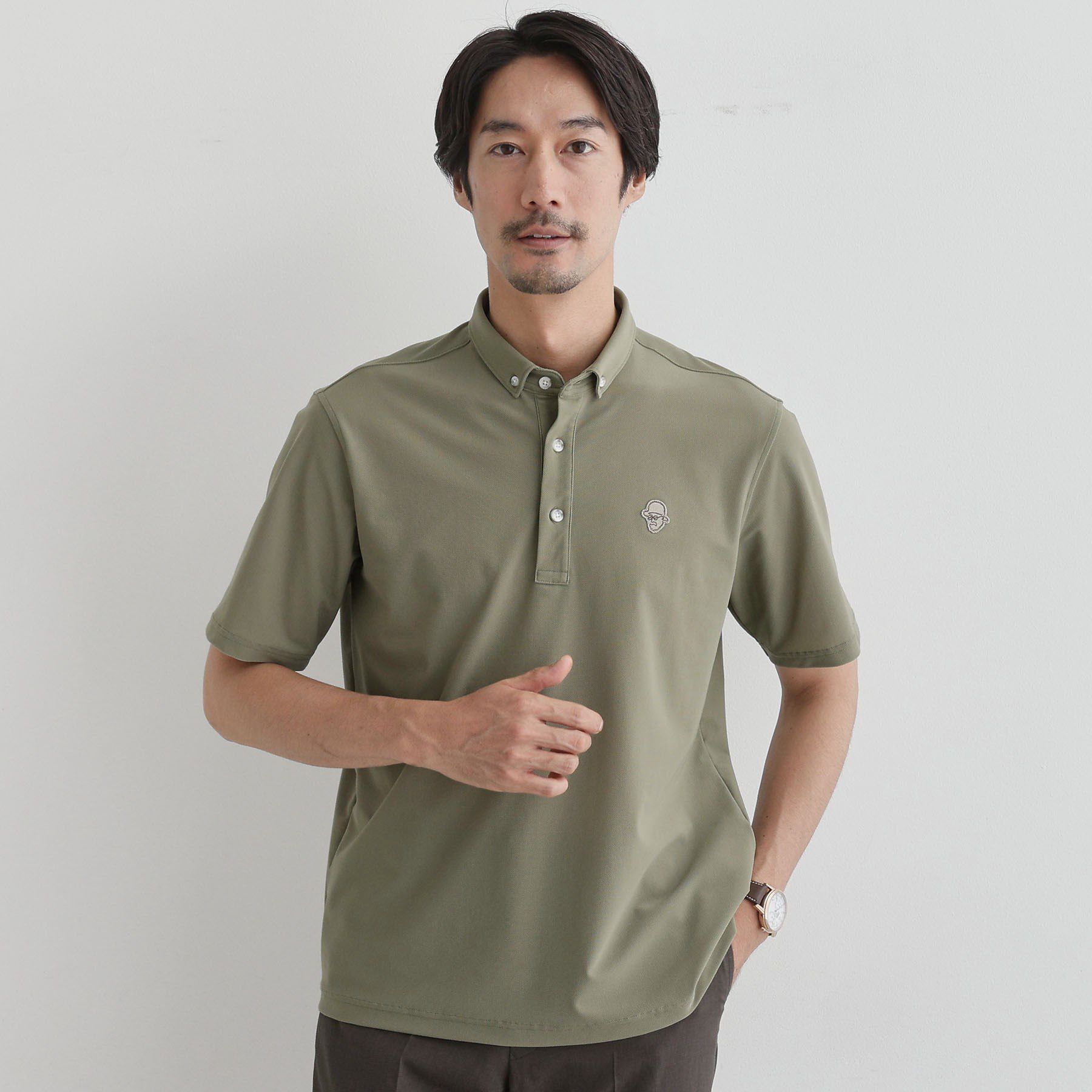 TAKEO KIKUCHI「【COOL CITY WEAR】エアートール ポロシャツ /接触冷感・通気性」|ポロシャツ|カーキ(027)