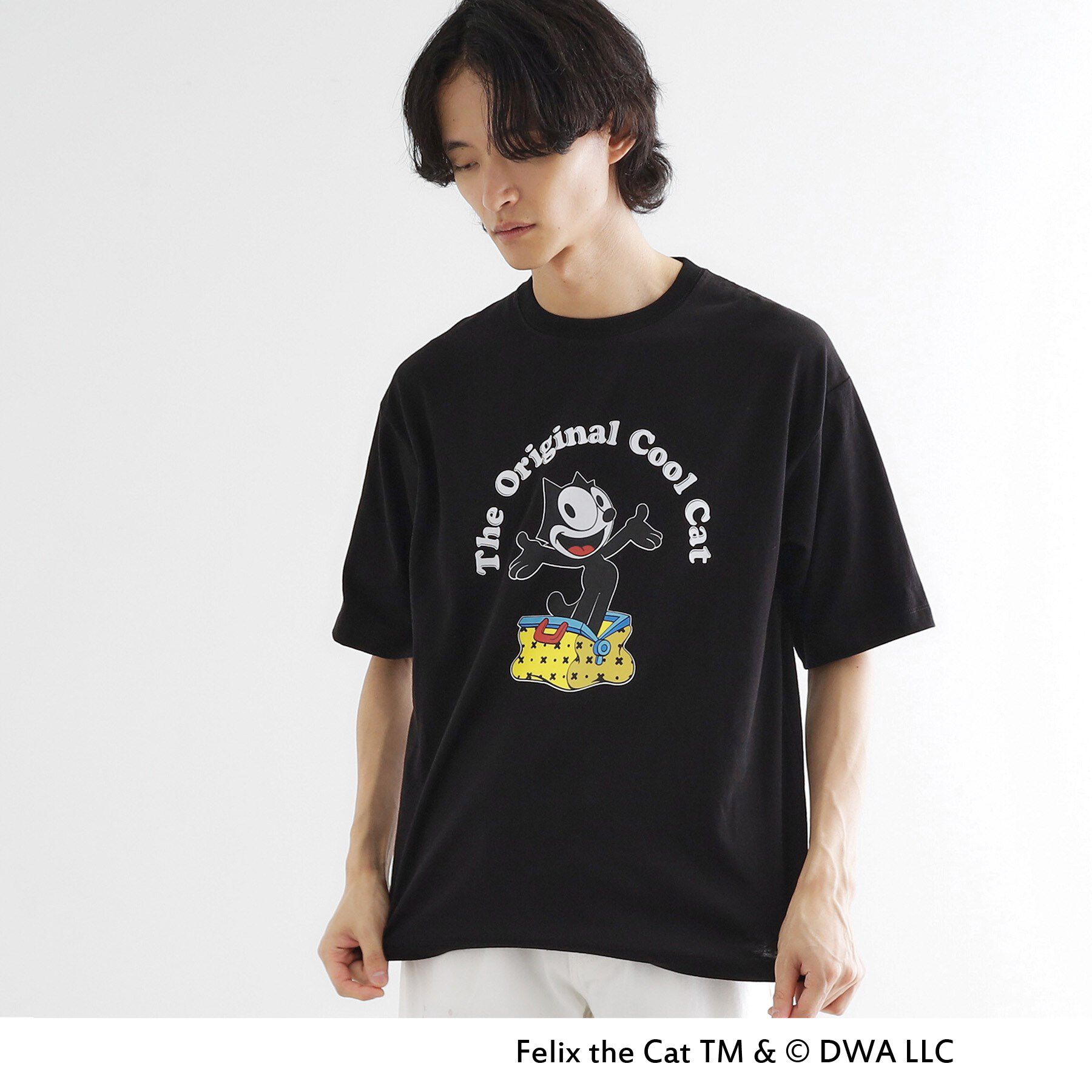 tk.TAKEO KIKUCHI「FELIX THE CAT Tシャツ」|Tシャツ・カットソー|ブラック(119)