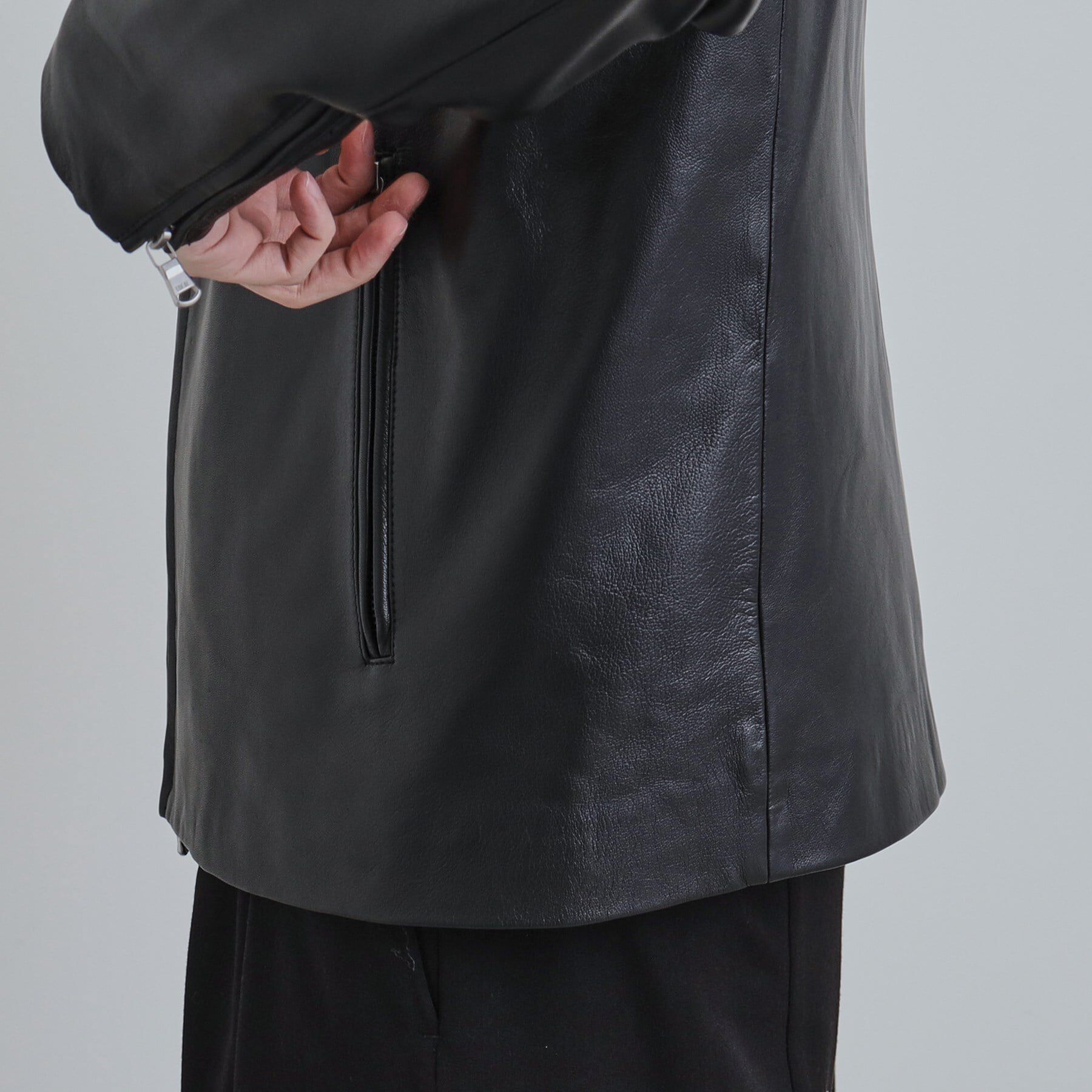 tk.TAKEO KIKUCHI「【本革】ラムレザーシングルライダース」|ライダースジャケット|