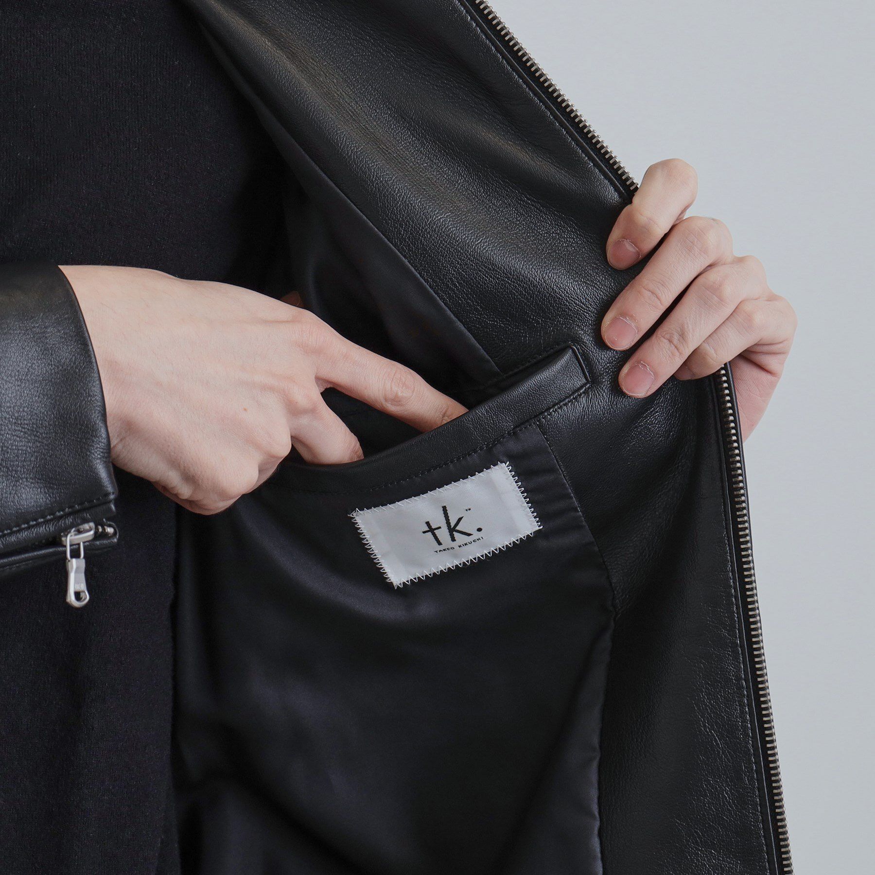 tk.TAKEO KIKUCHI「【本革】ラムレザーシングルライダース」|ライダースジャケット|