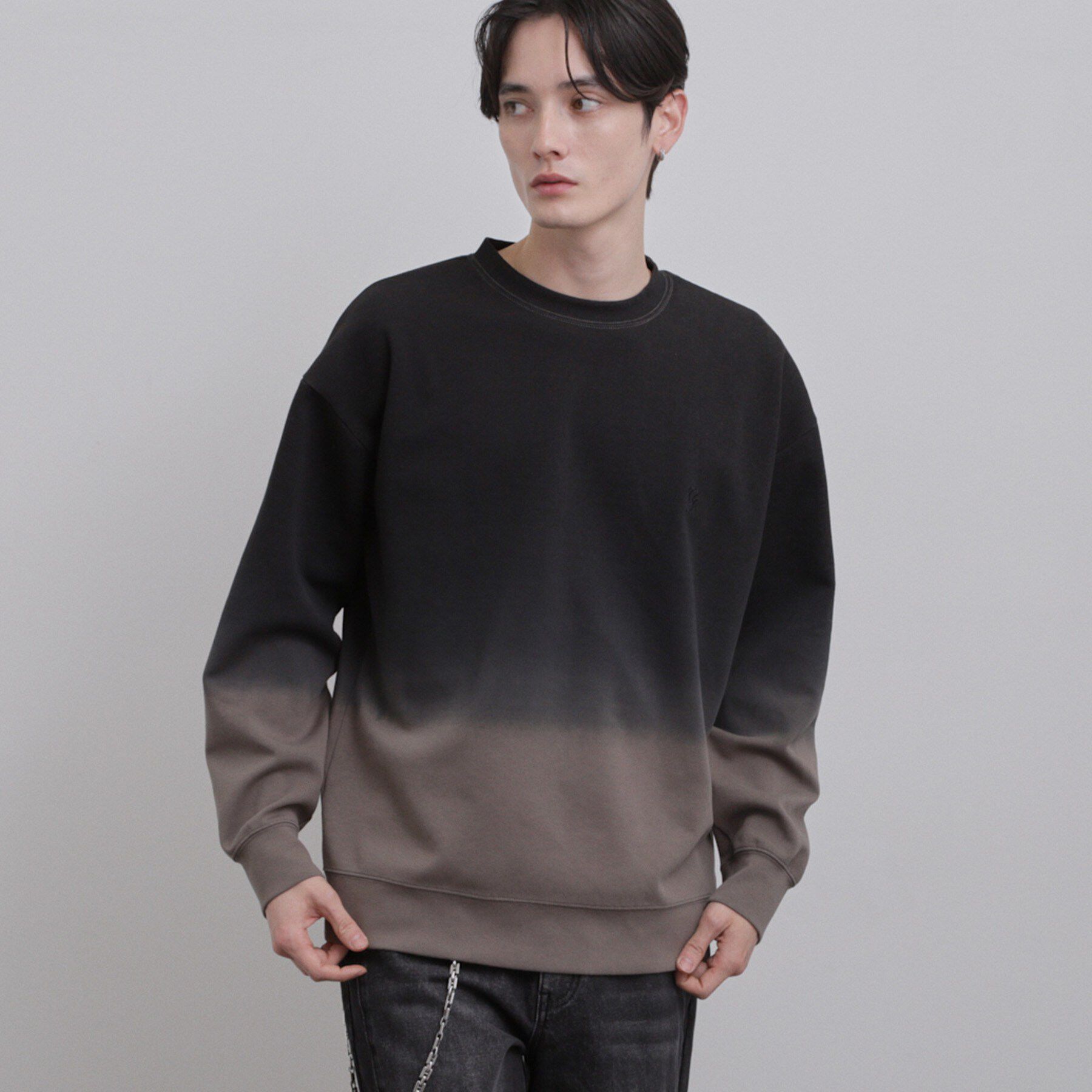 tk.TAKEO KIKUCHI「グラデーションスウェット」|パーカー|チャコールグレー(0