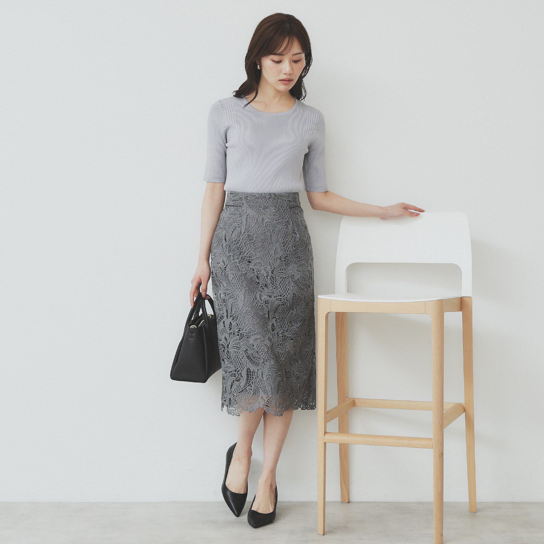 index「リブケーブルニット【洗濯機洗い可】」|ニット・セーター|