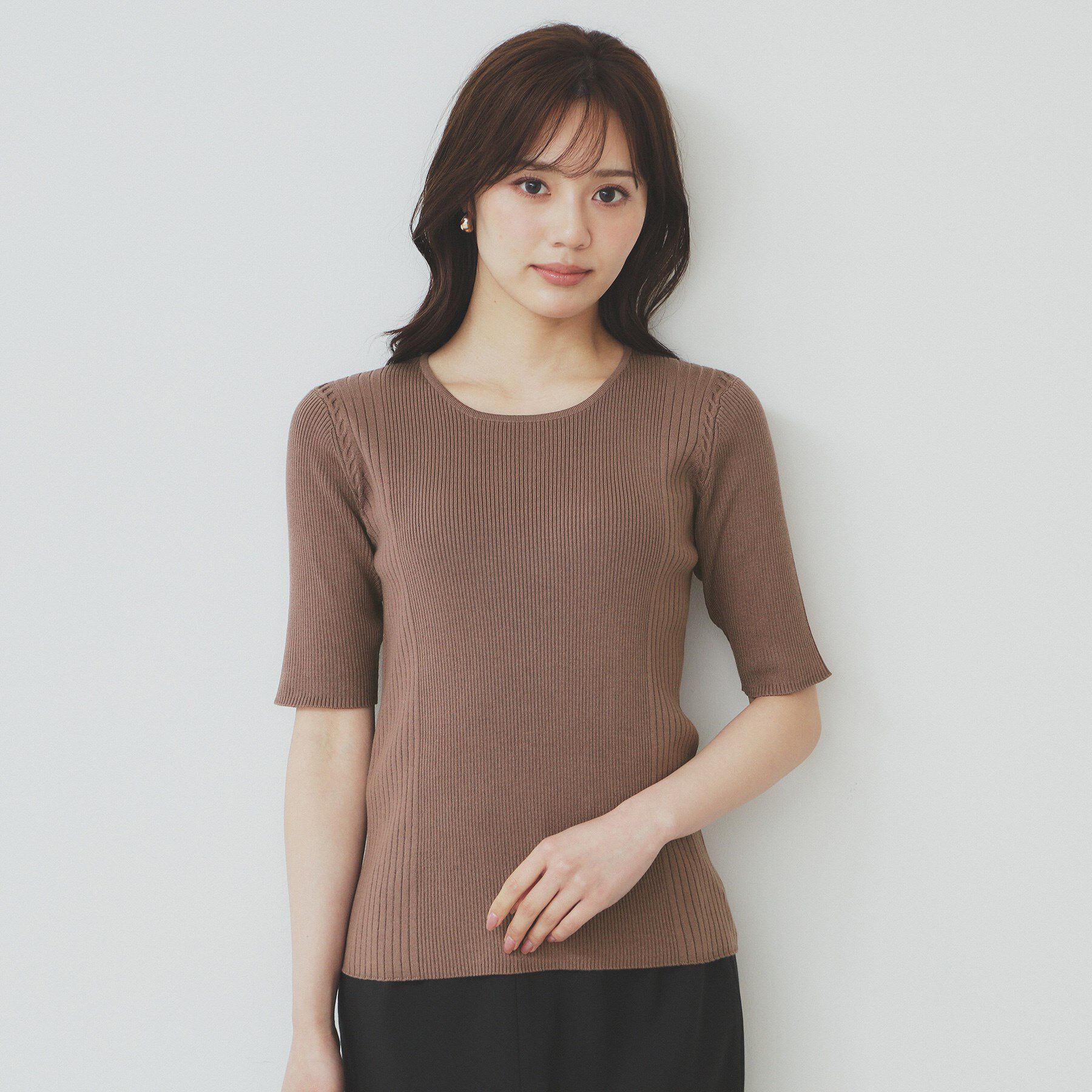 index「リブケーブルニット【洗濯機洗い可】」|ニット・セーター|