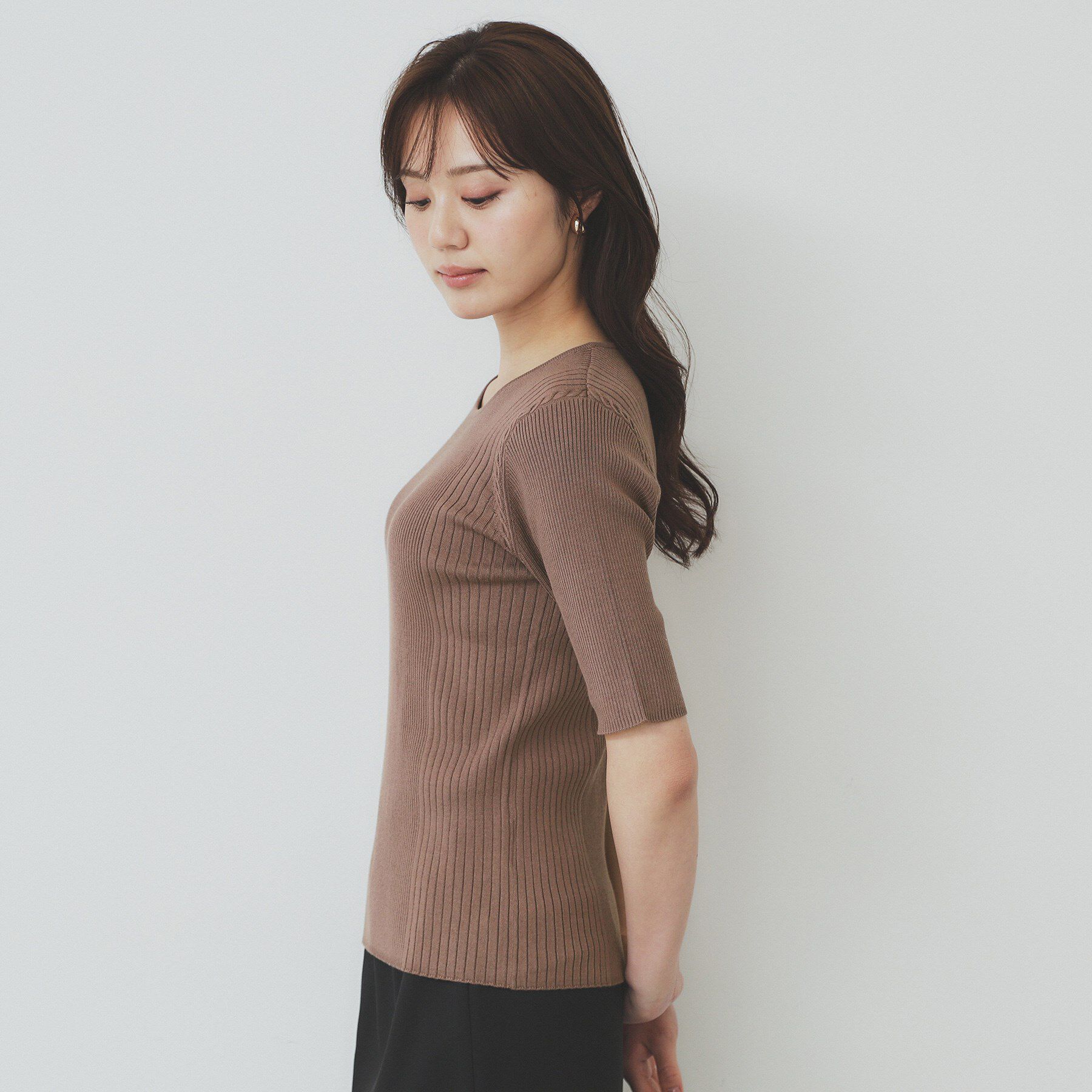 index「リブケーブルニット【洗濯機洗い可】」|ニット・セーター|