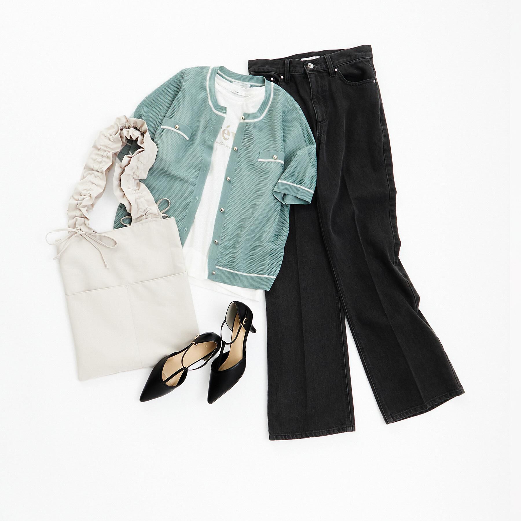 index「バイカラー半袖カーディガン【洗える/抗ピル】」|カーディガン|