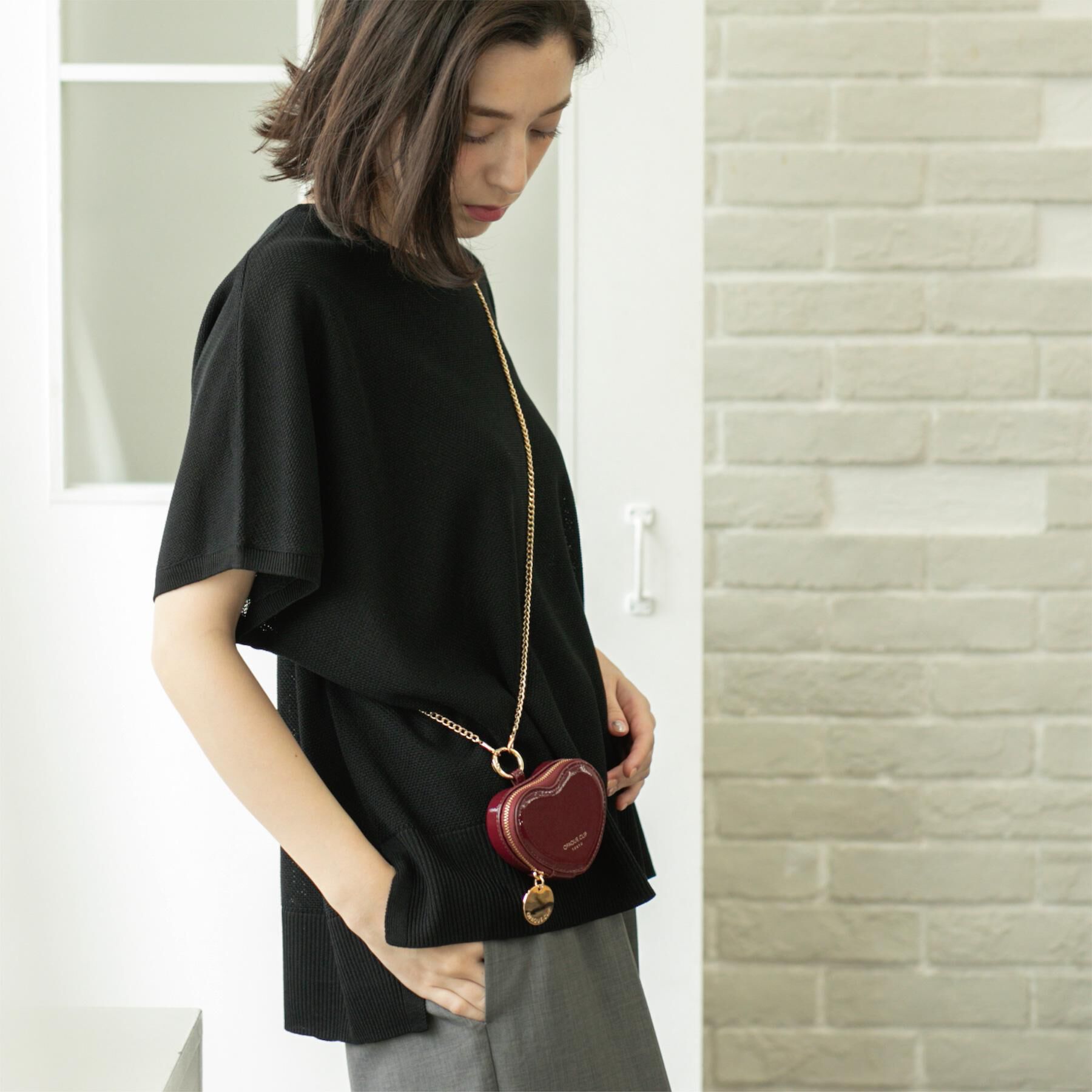 OPAQUE.CLIP「《5色展開/S-LLサイズ》リラクシーメッシュニット【洗濯機洗い可】」|ニット・セーター|