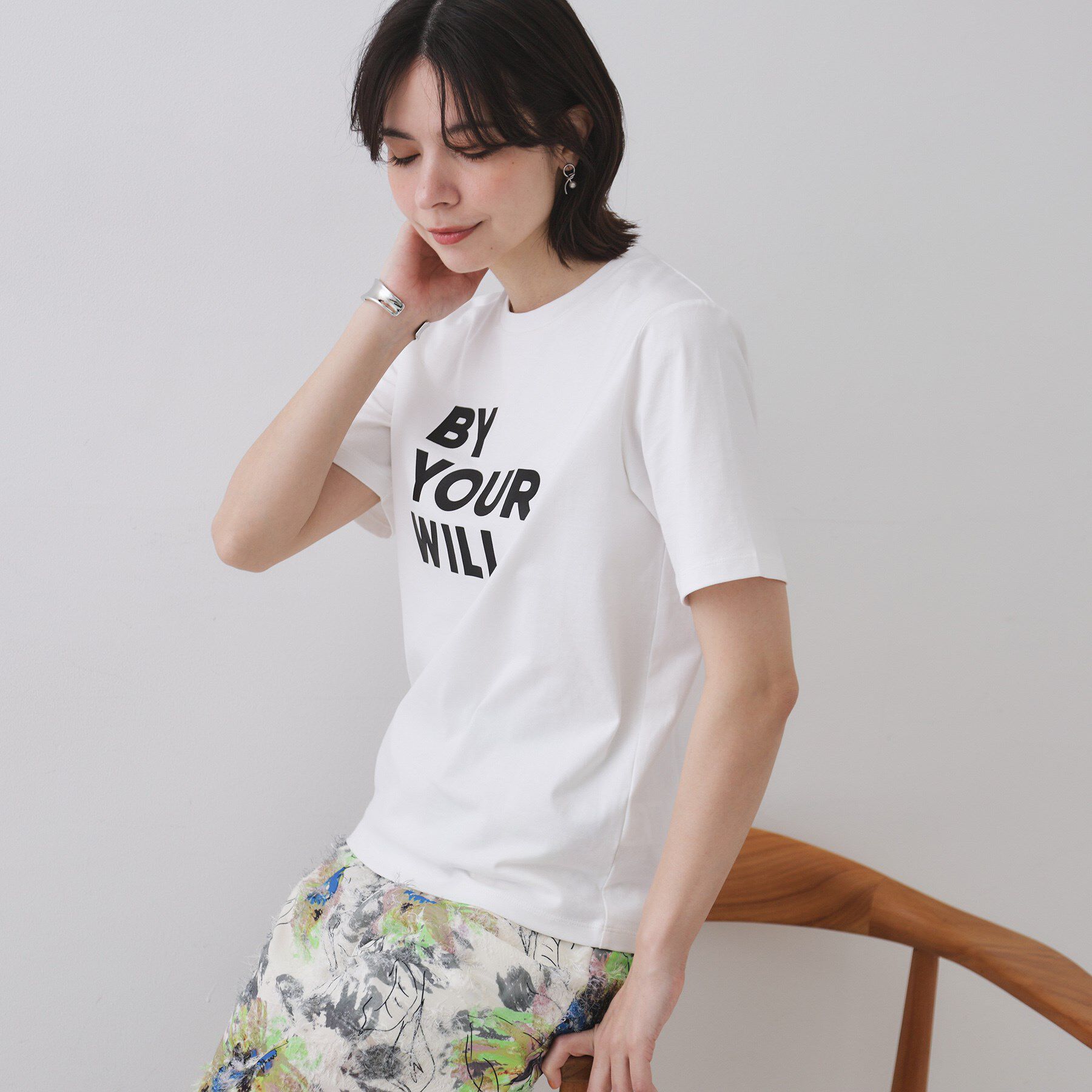 OPAQUE.CLIP「ロゴプリントTシャツ【洗濯機洗い可】」|Tシャツ・カットソー|