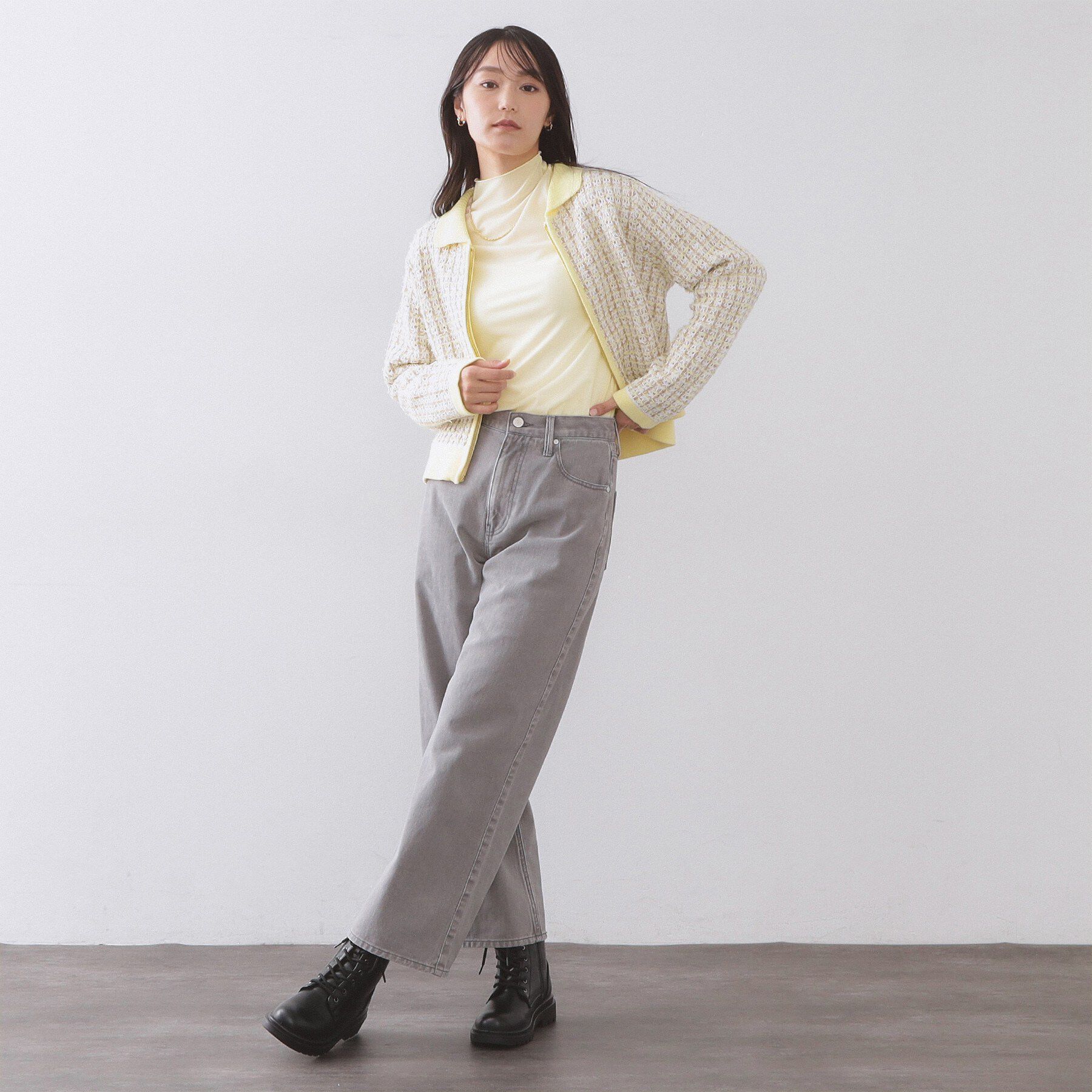 OPAQUE.CLIP「シアーハイネックトップス【洗濯機OK】」|Tシャツ・カットソー|