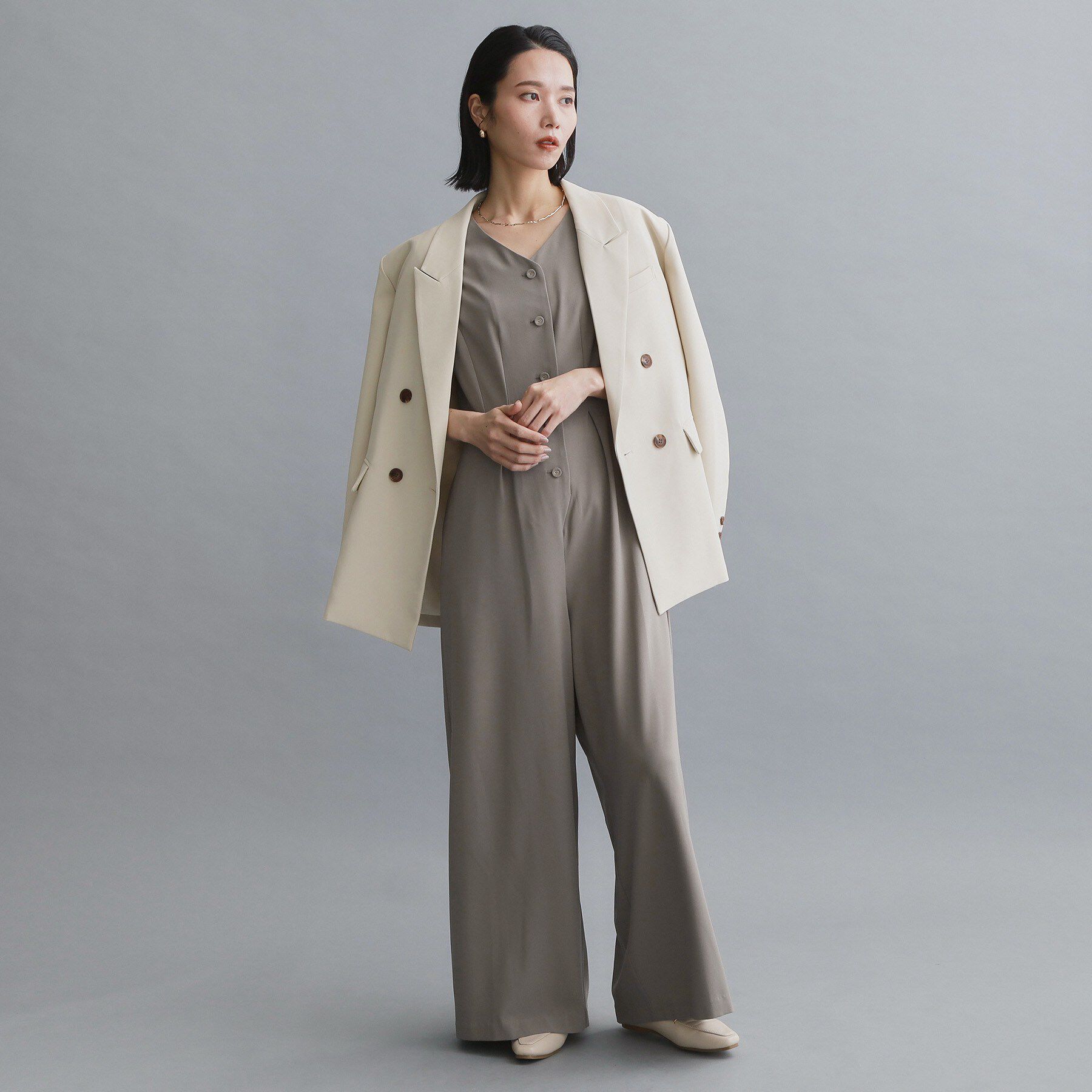 OPAQUE.CLIP「【es】ワイドオールインワン【洗濯機OK】」|オールインワン|