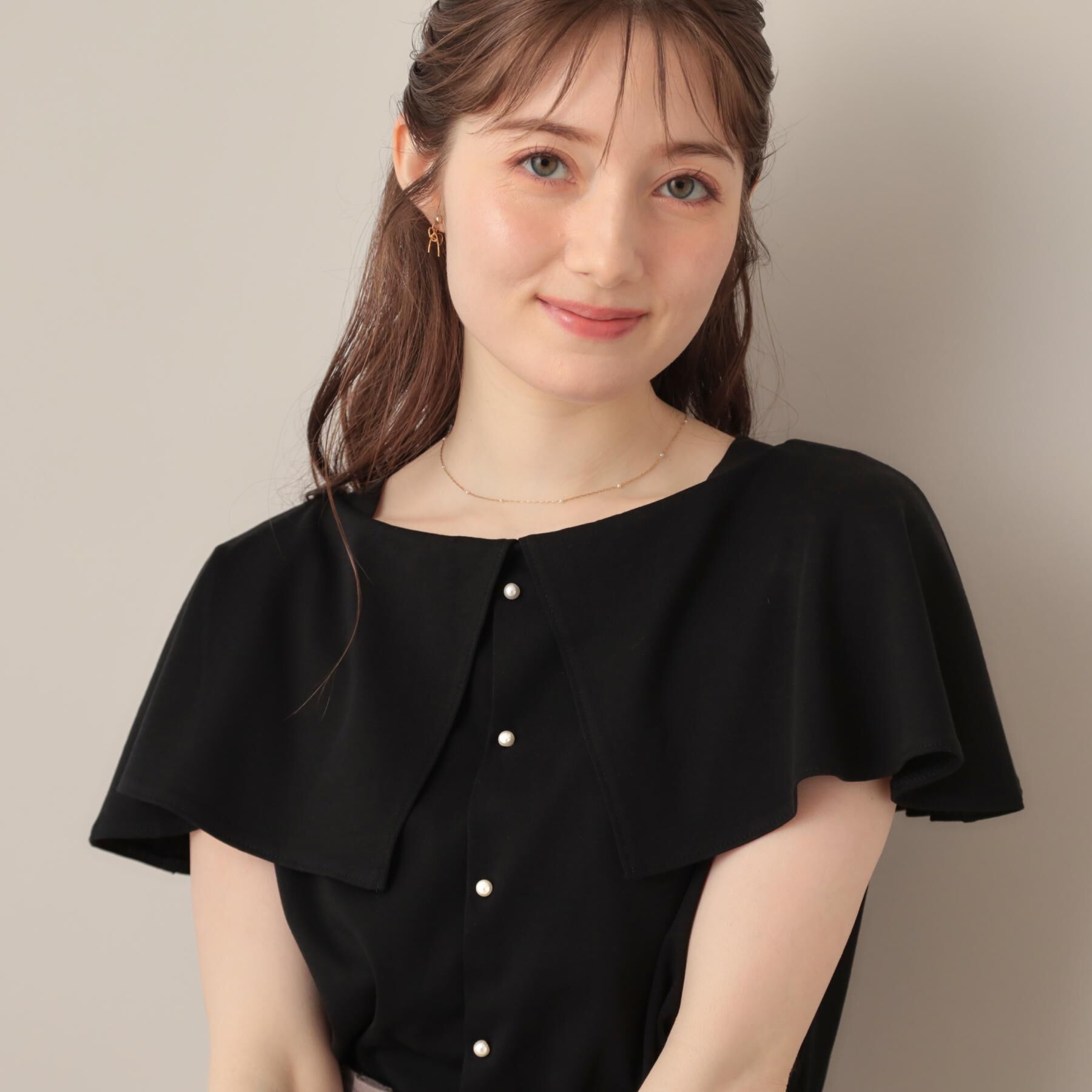 Couture broach「【マシンウォッシャブル・UVケア・接触冷感】2WAYケープデザインカットソー」|Tシャツ・カットソー|