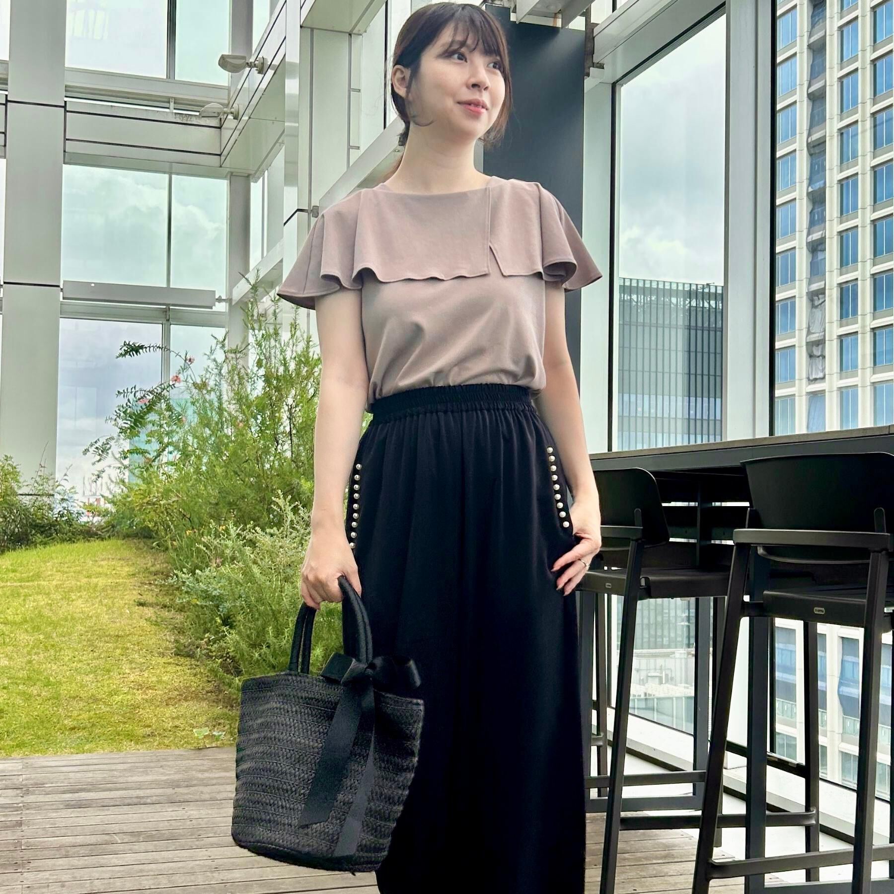 Couture broach「【マシンウォッシャブル・UVケア・接触冷感】2WAYケープデザインカットソー」|Tシャツ・カットソー|