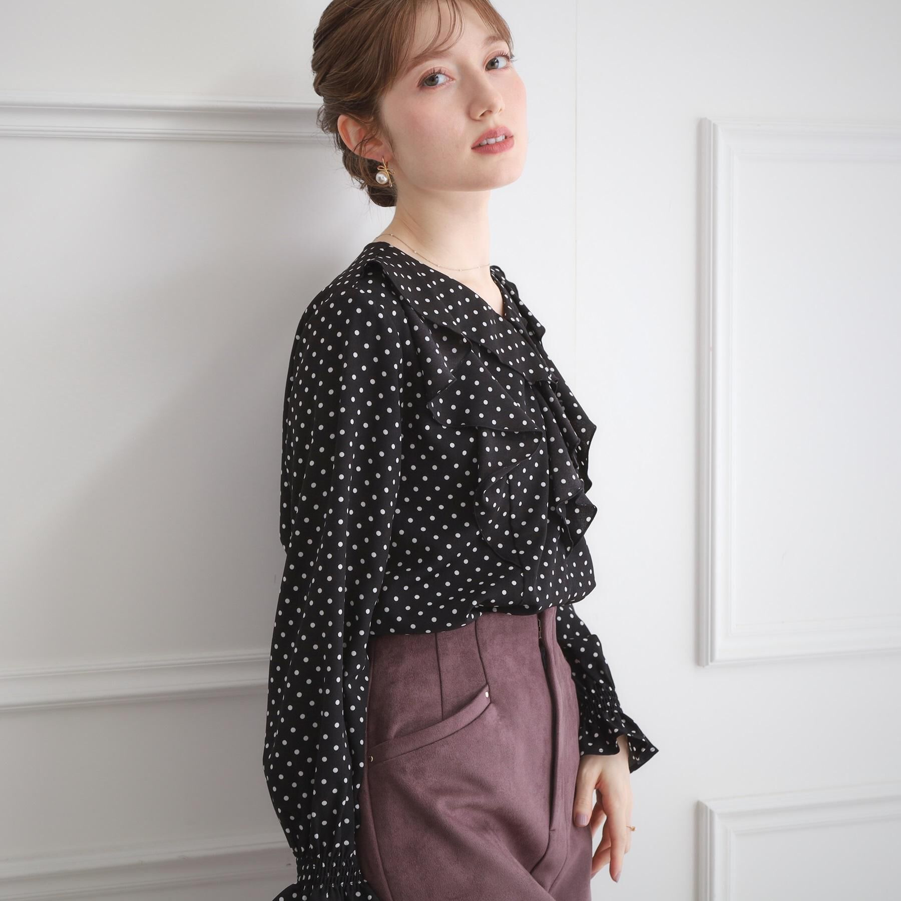 Couture broach「【大人可愛い・通勤】ラッフルフリルブラウス」|シャツ・ブラウス|