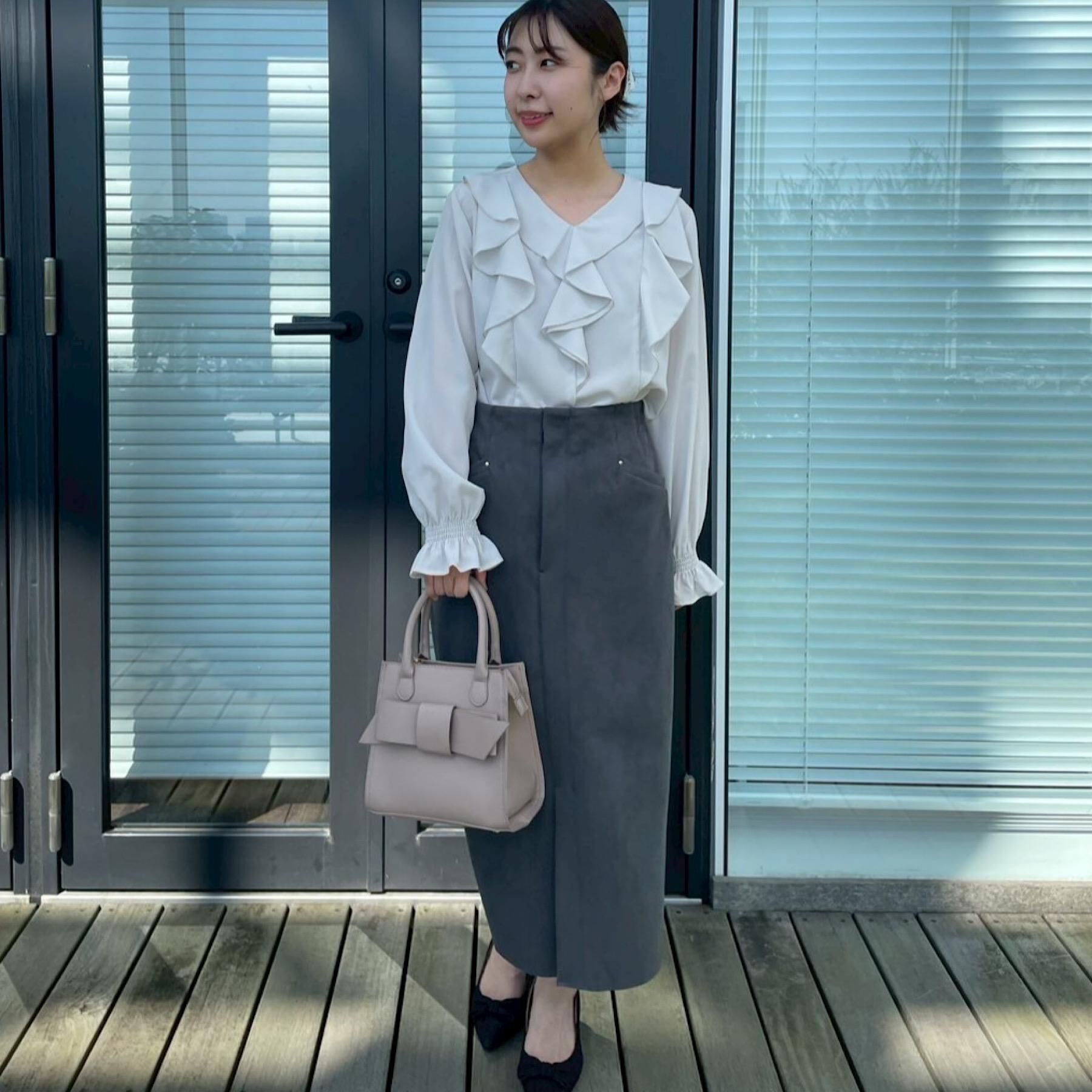 Couture broach「【大人可愛い・通勤】ラッフルフリルブラウス」|シャツ・ブラウス|