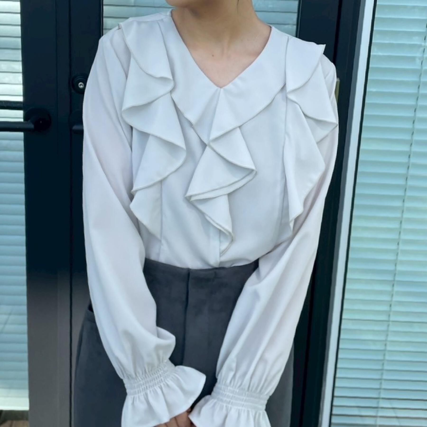 Couture broach「【大人可愛い・通勤】ラッフルフリルブラウス」|シャツ・ブラウス|