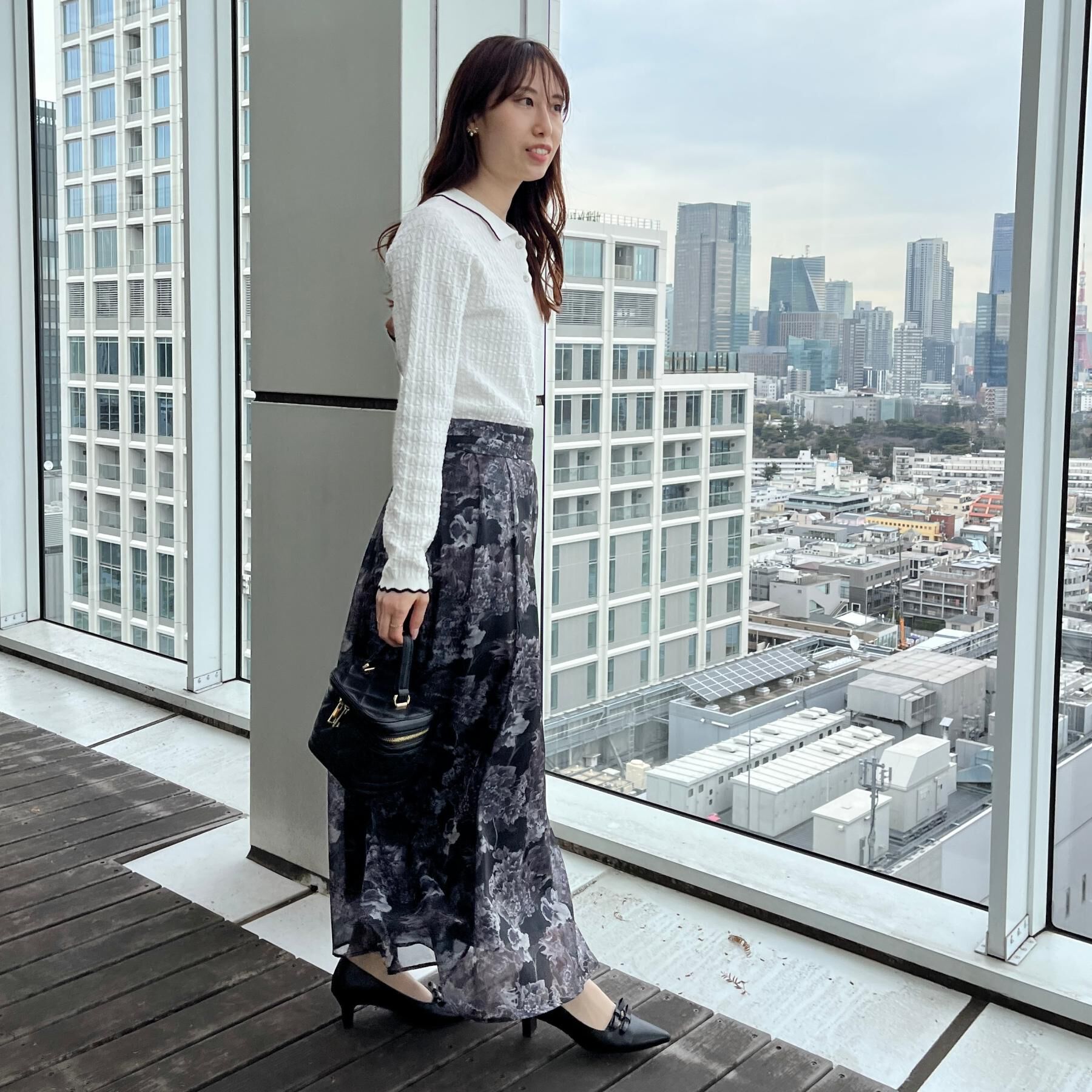 Couture broach「【洗える着映え】ビジュー釦ポロニット」|ニット・セーター|