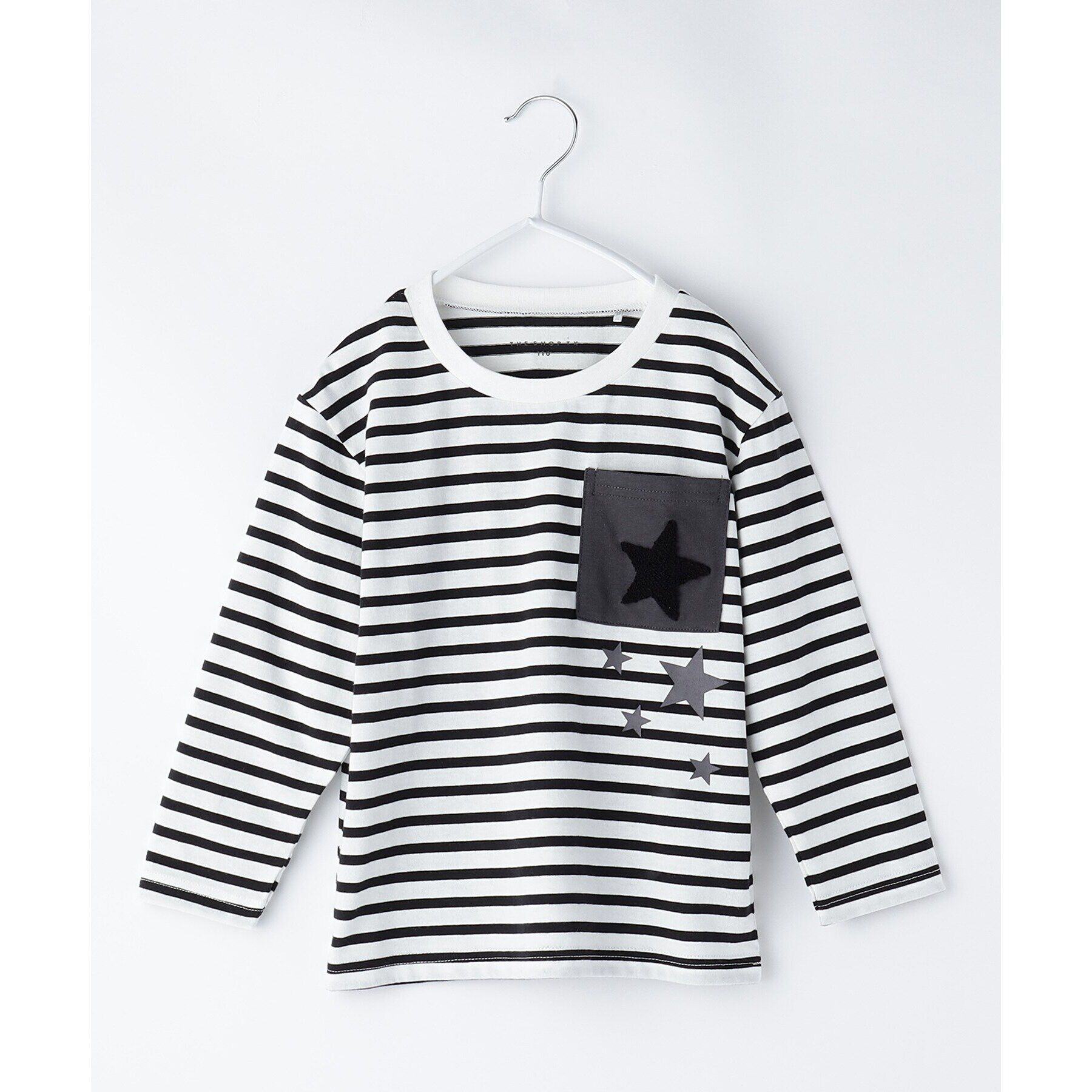 THE SHOP TK「【110-150】星サガラポケット長袖Tシャツ/洗濯機OK」|Tシャツ・カットソー|