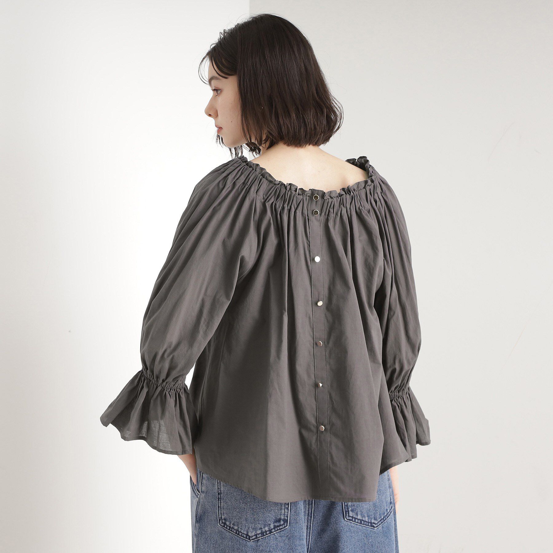 THE SHOP TK「【前後2WAY】ギャザーブラウス/洗濯機OK」|シャツ・ブラウス|