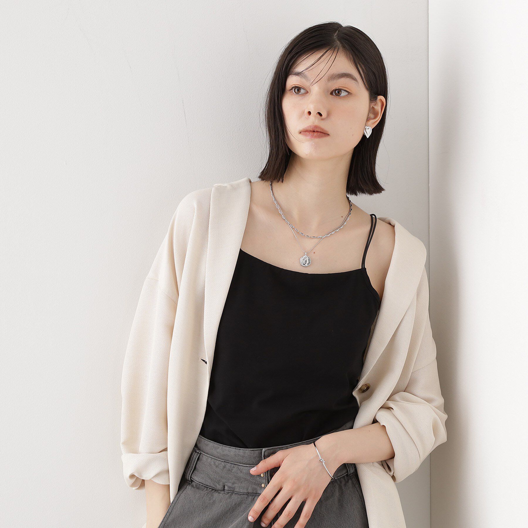 THE SHOP TK「カップ付きキャミ【洗える】」|キャミソール|