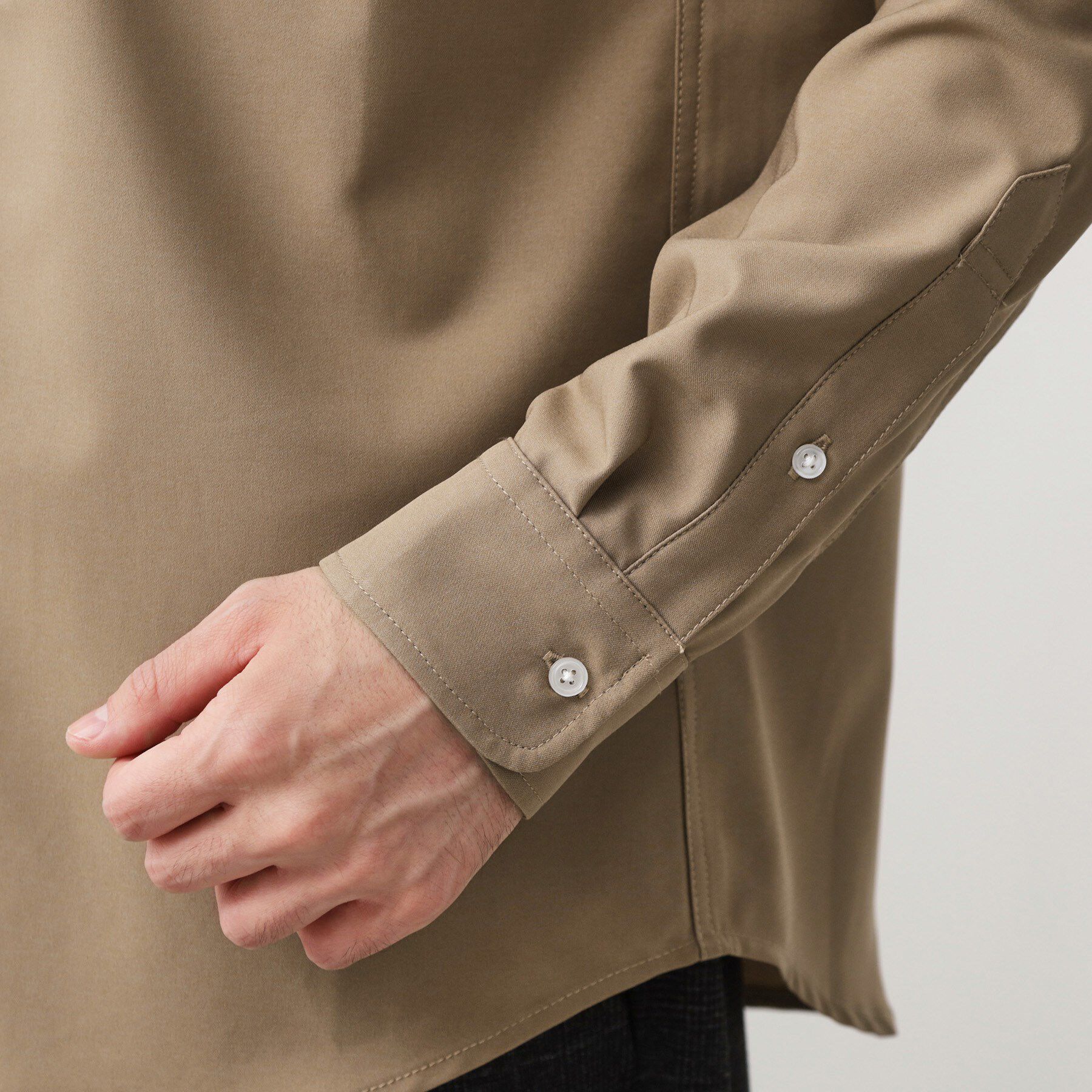 THE SHOP TK「スムースファイバー長袖シャツ 【吸水速乾/UVカット/軽量/イージーケア】」|シャツ・ブラウス|