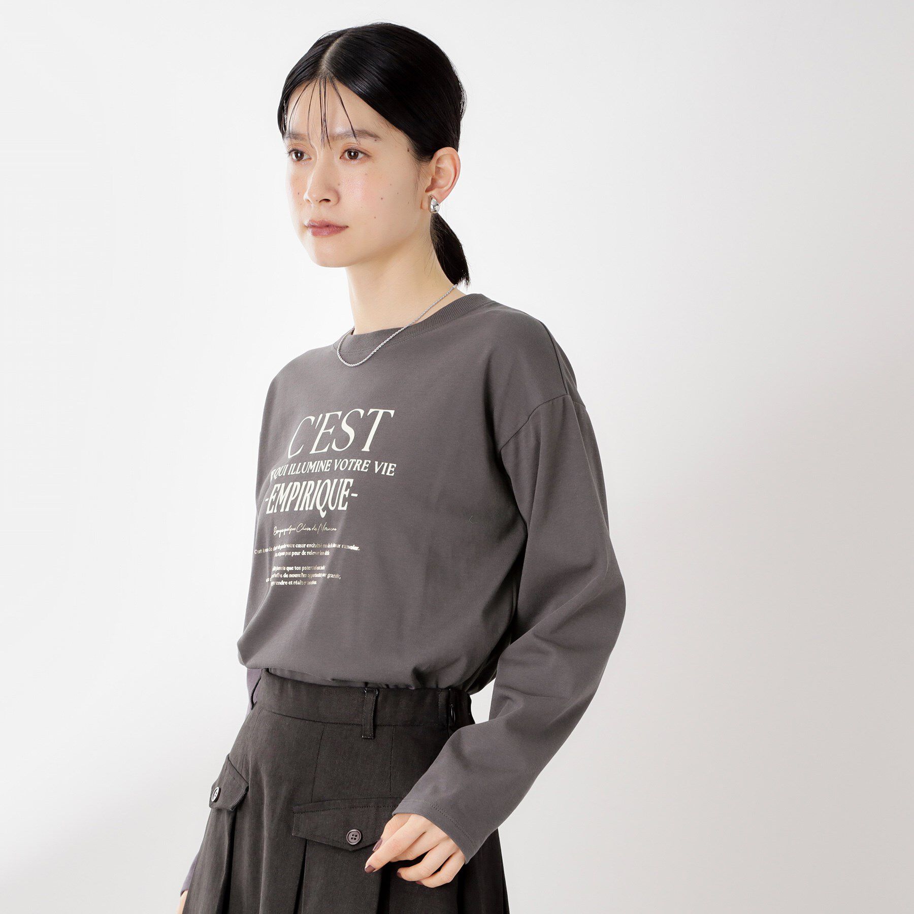 THE SHOP TK「ロゴアソート長袖Tシャツ【アンチピリング/UVカット/洗濯機OK】」|Tシャツ・カットソー|