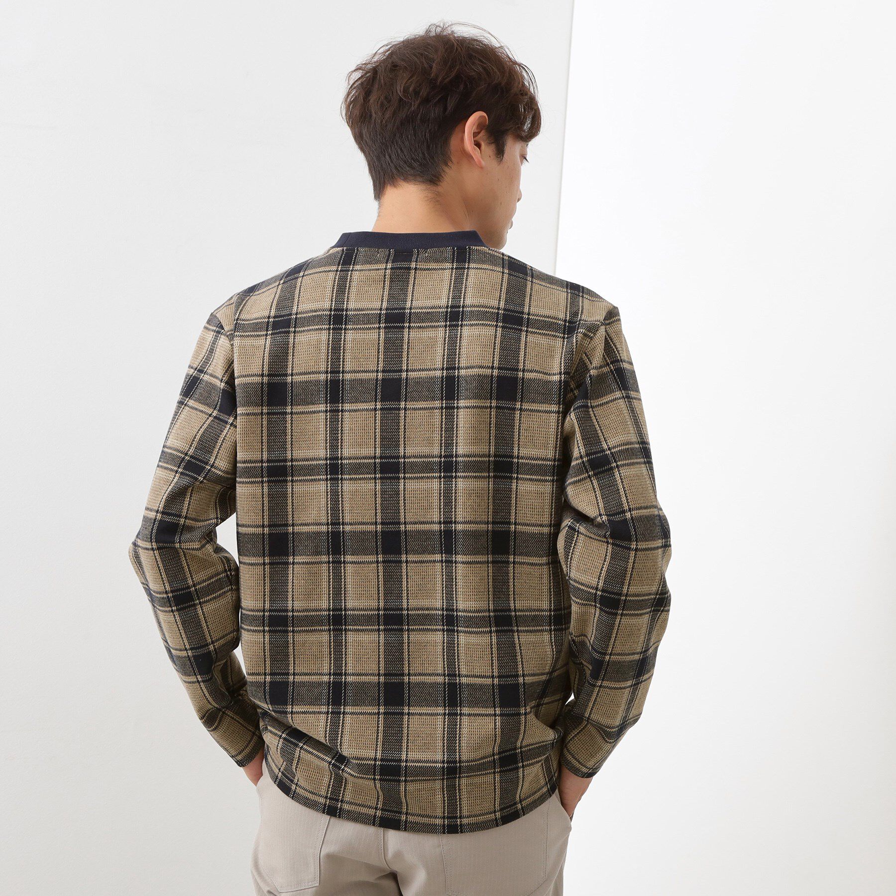 THE SHOP TK「チェックジャカードプルオーバー」|Tシャツ・カットソー|