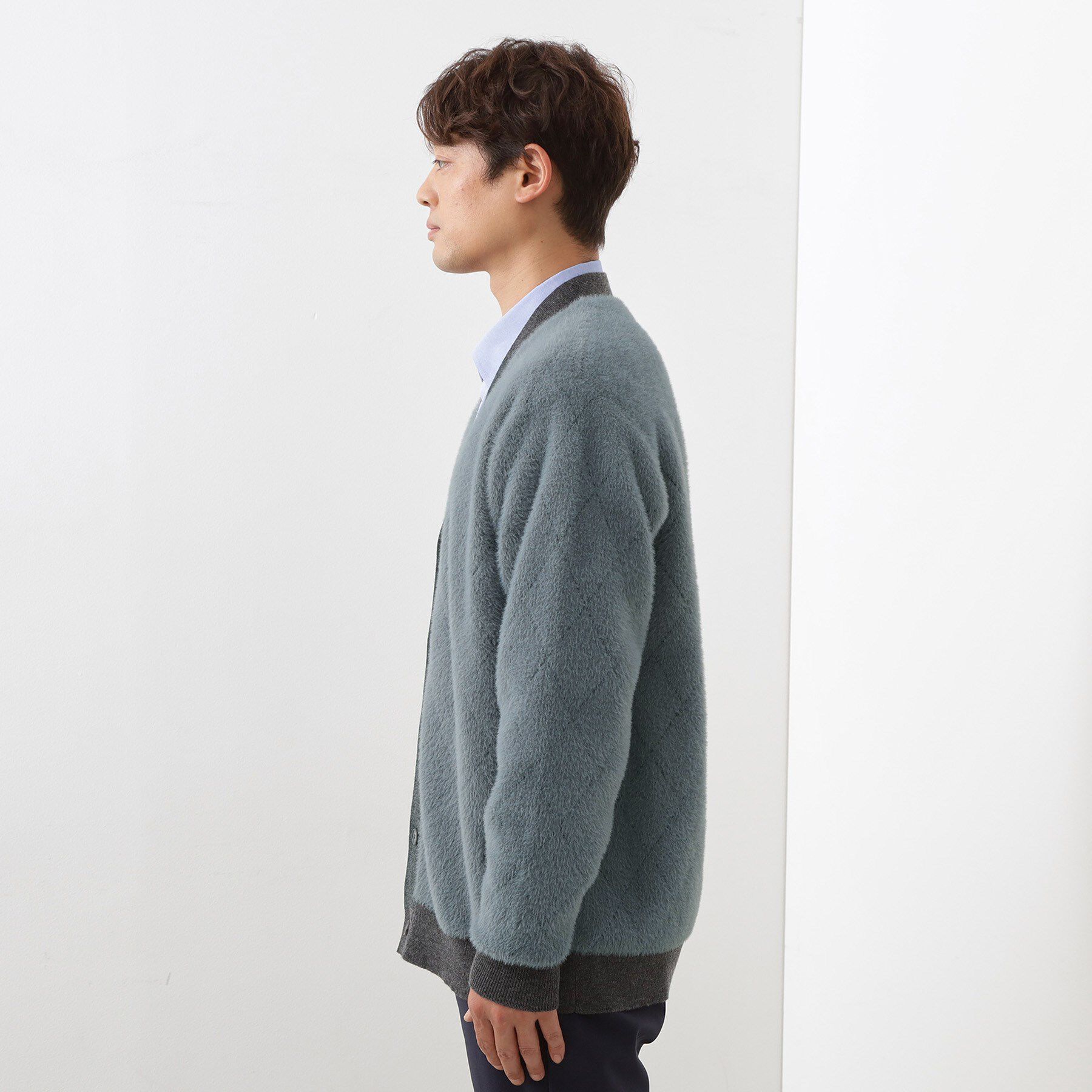 THE SHOP TK「配色シャギーニットカーディガン ユニセックスでおすすめ！」|カーディガン|